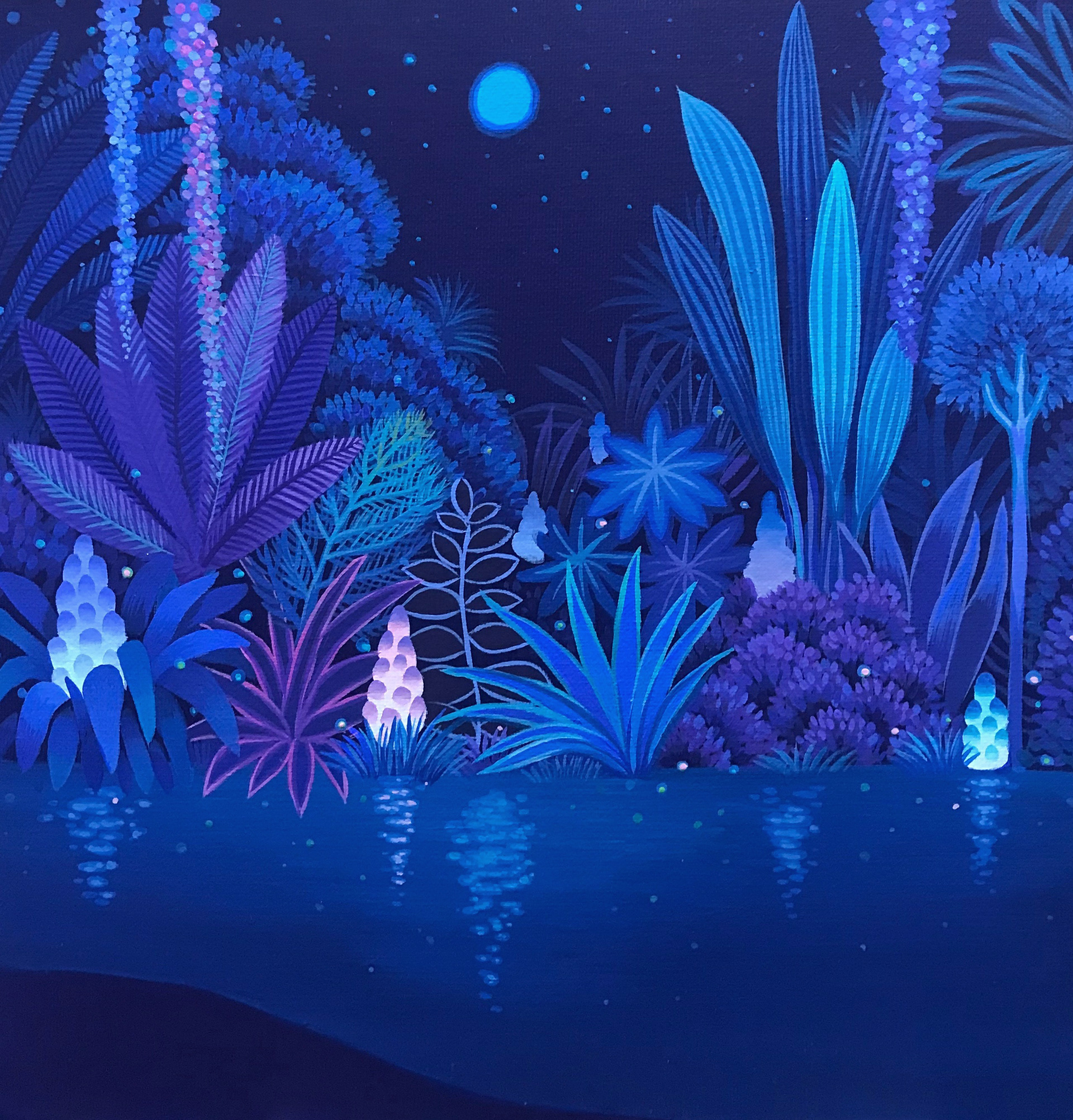 어느 숲의 밤_acrylic on canvas_30x30_2019