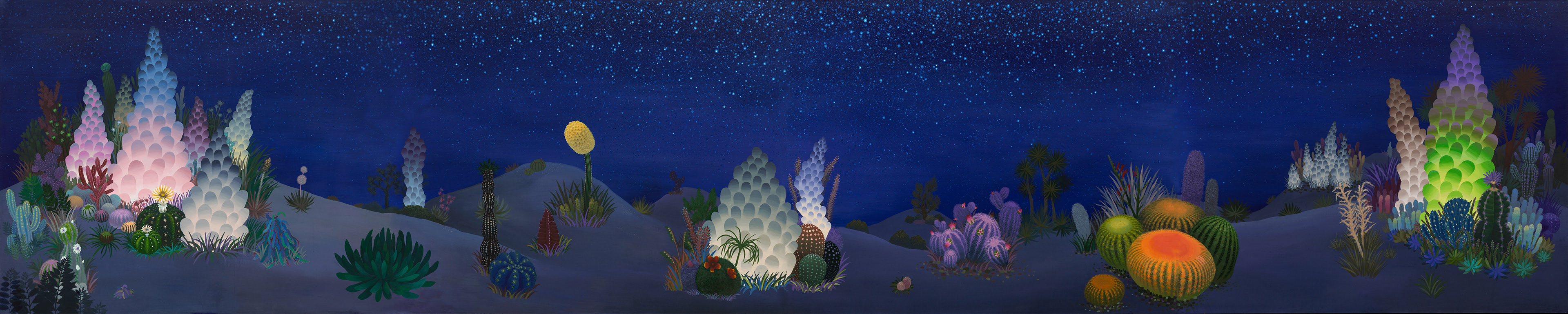 모로코의 밤 Night in morocco_acrylic on canvas_652x130cm_2015