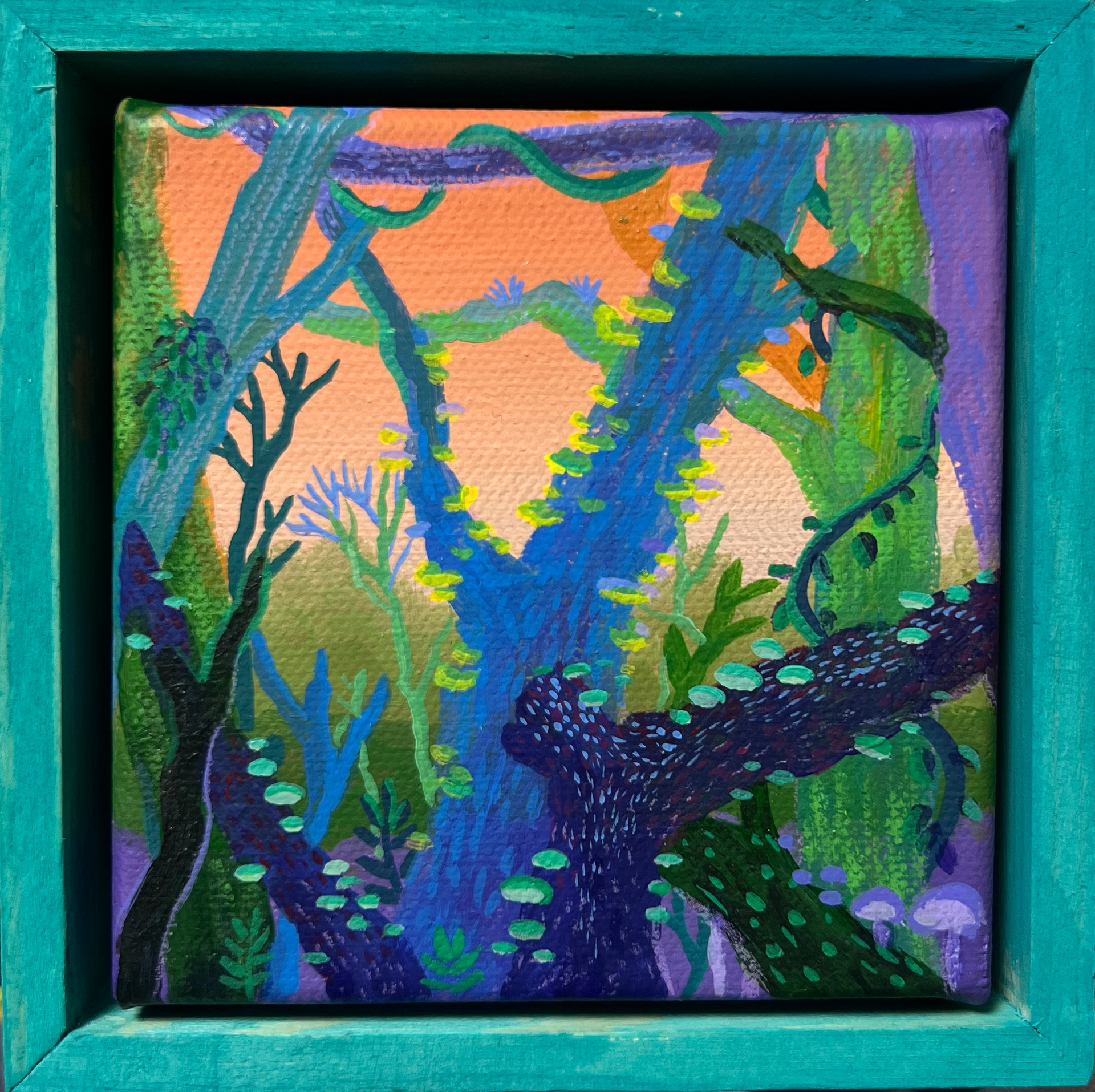 망각의 정원_acrylic on canvas_10x10cm_2025