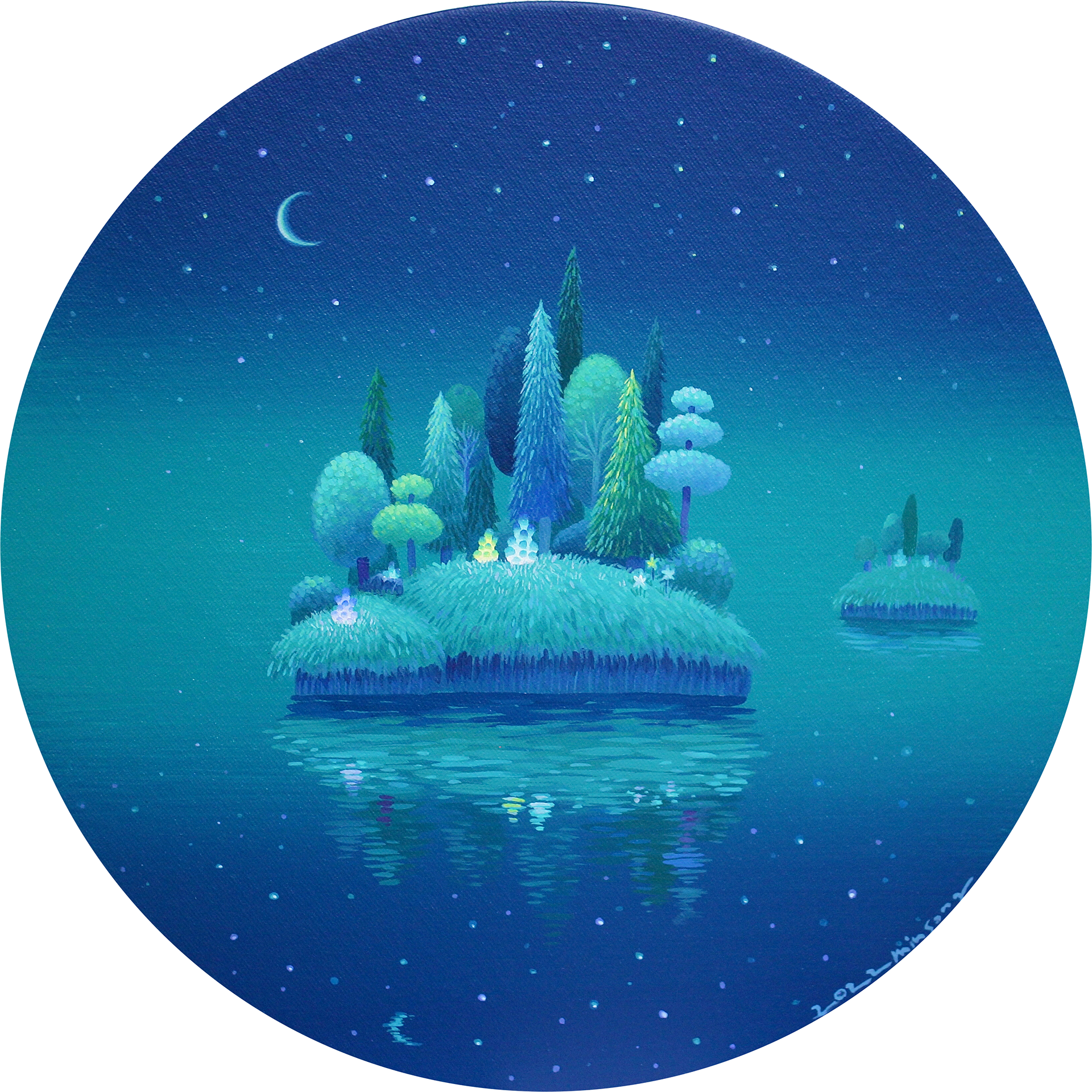 섬 (island)_acrylic on canvas_30x30cm_2022_USD850