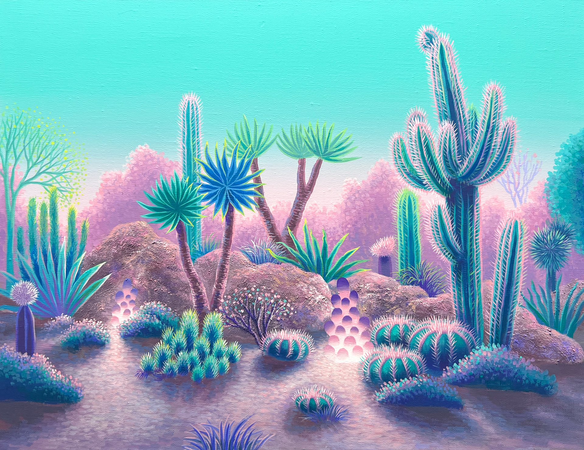 사막정원 desert garden_53x40.9cm_acrylic on canvas_2025