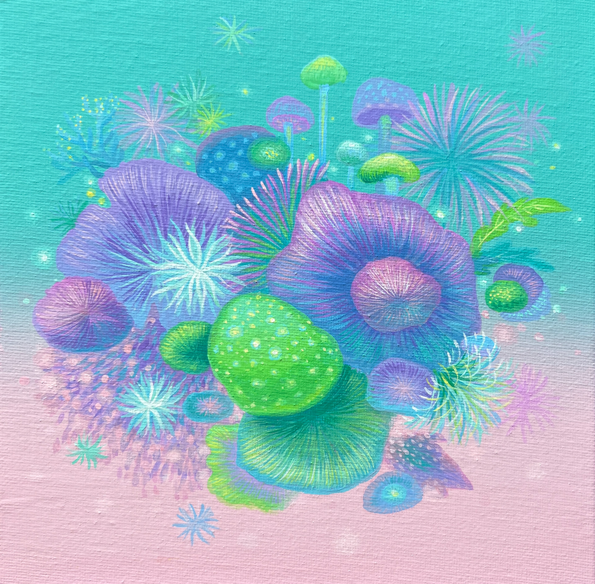 망각의정원_acrylic on canvas_20x20cm_2025