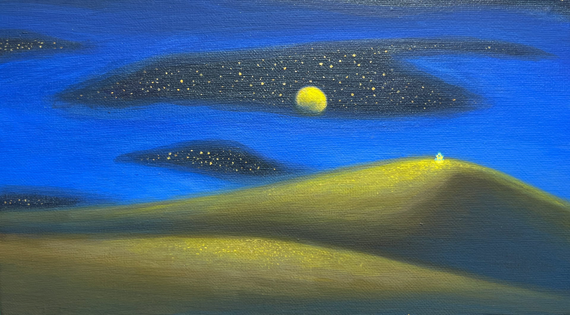 모로코의 밤 night in morocco_33.4x19cm_acrylic on canvas_2025