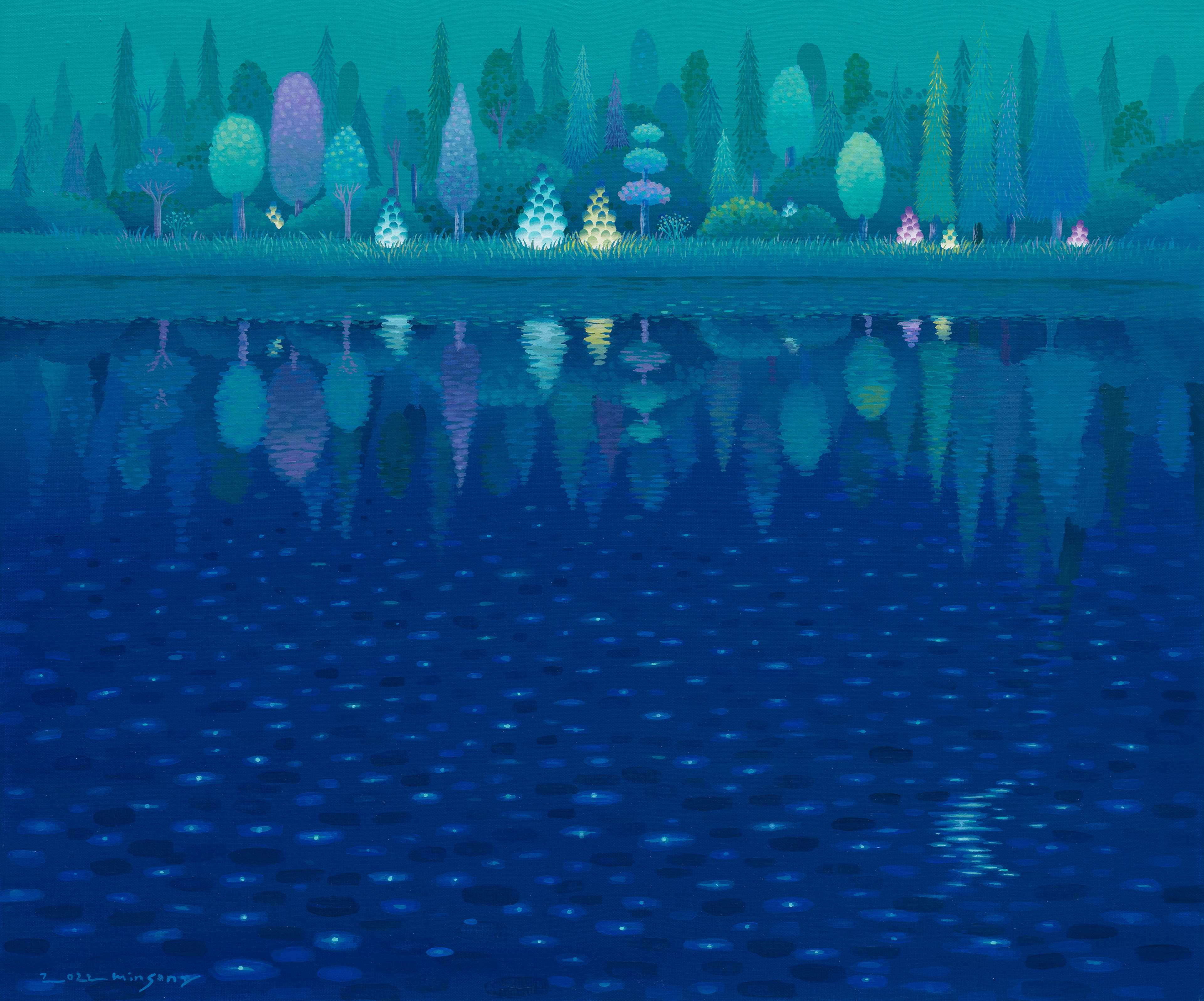 밤을 거닐다_ acrylic on canvas_72.7x60.6cm_2022