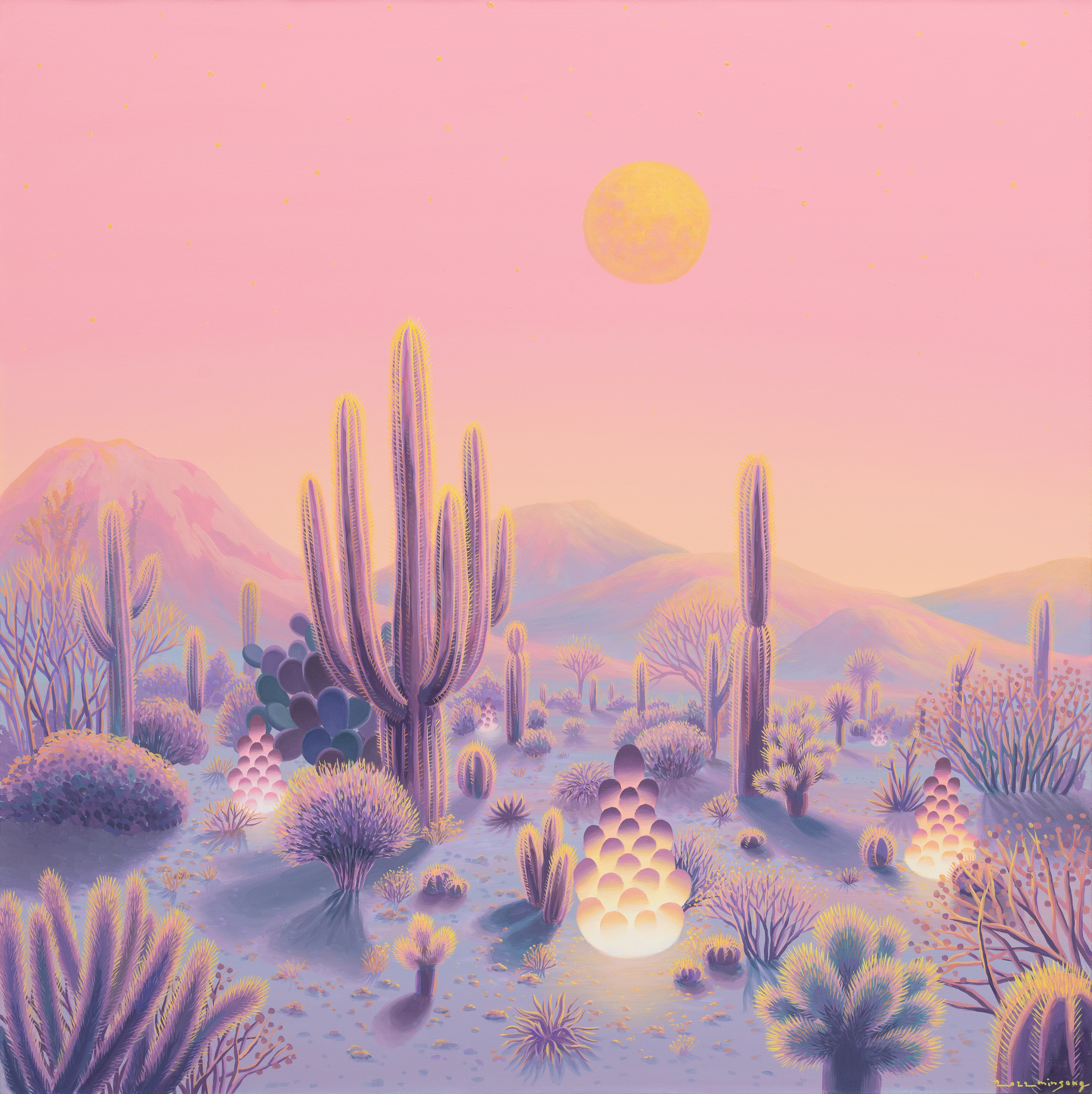 고요한 사막(Tranquille Desert)_acrylic on canvas_91x91cm_2022