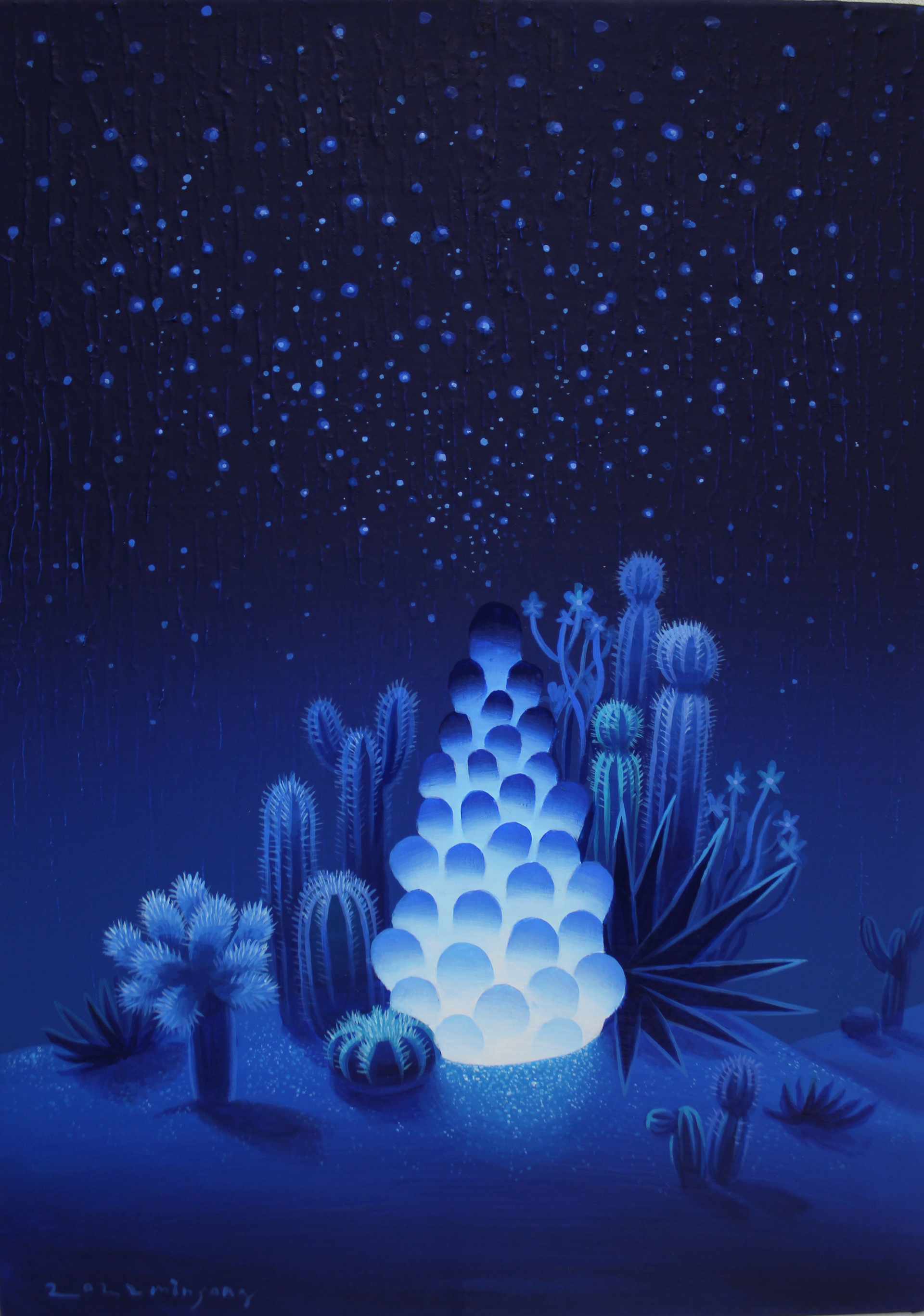 모로코의 밤(Night in Morocco)_acrylic on canvas_33.4x24.2cm_2022