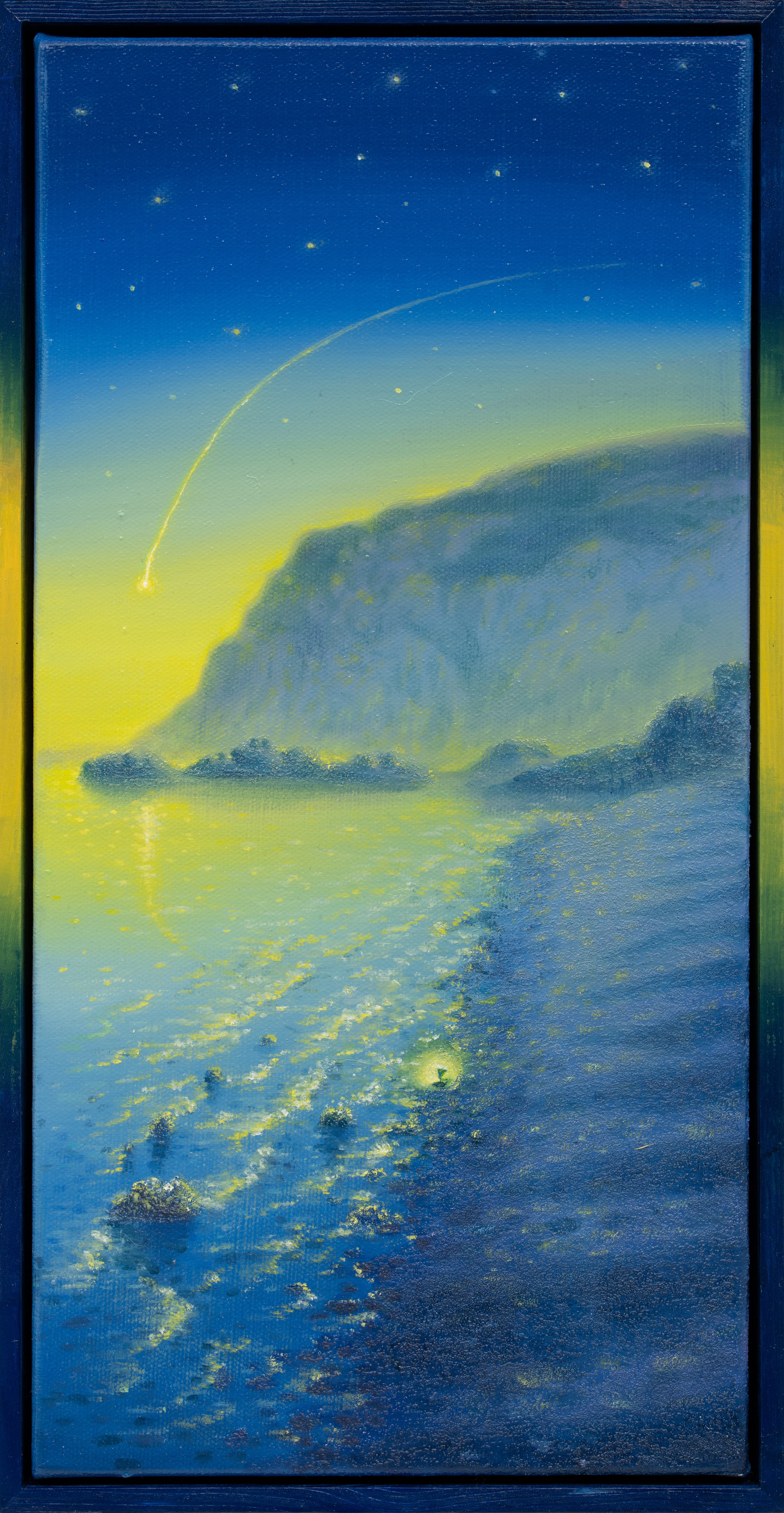 Find the star_in the ocean_22x42cm_oil and acrylic on canvas_2024the star_in the ocean_22x42cm_oil and acrylic on canvas_2024