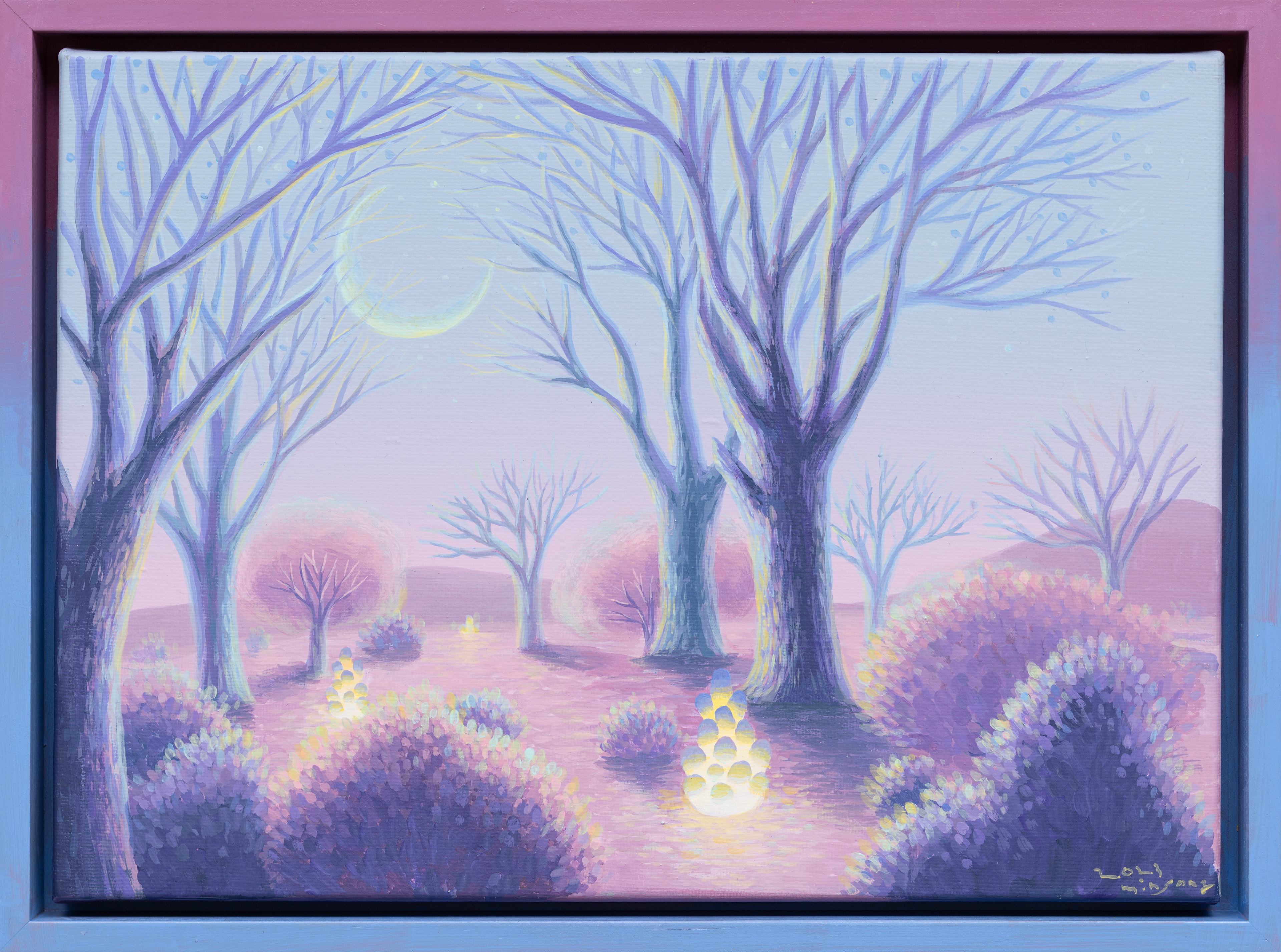 Moonlight garden 달빛정원_acrylic on canvas_33.4x24.0cm_2023