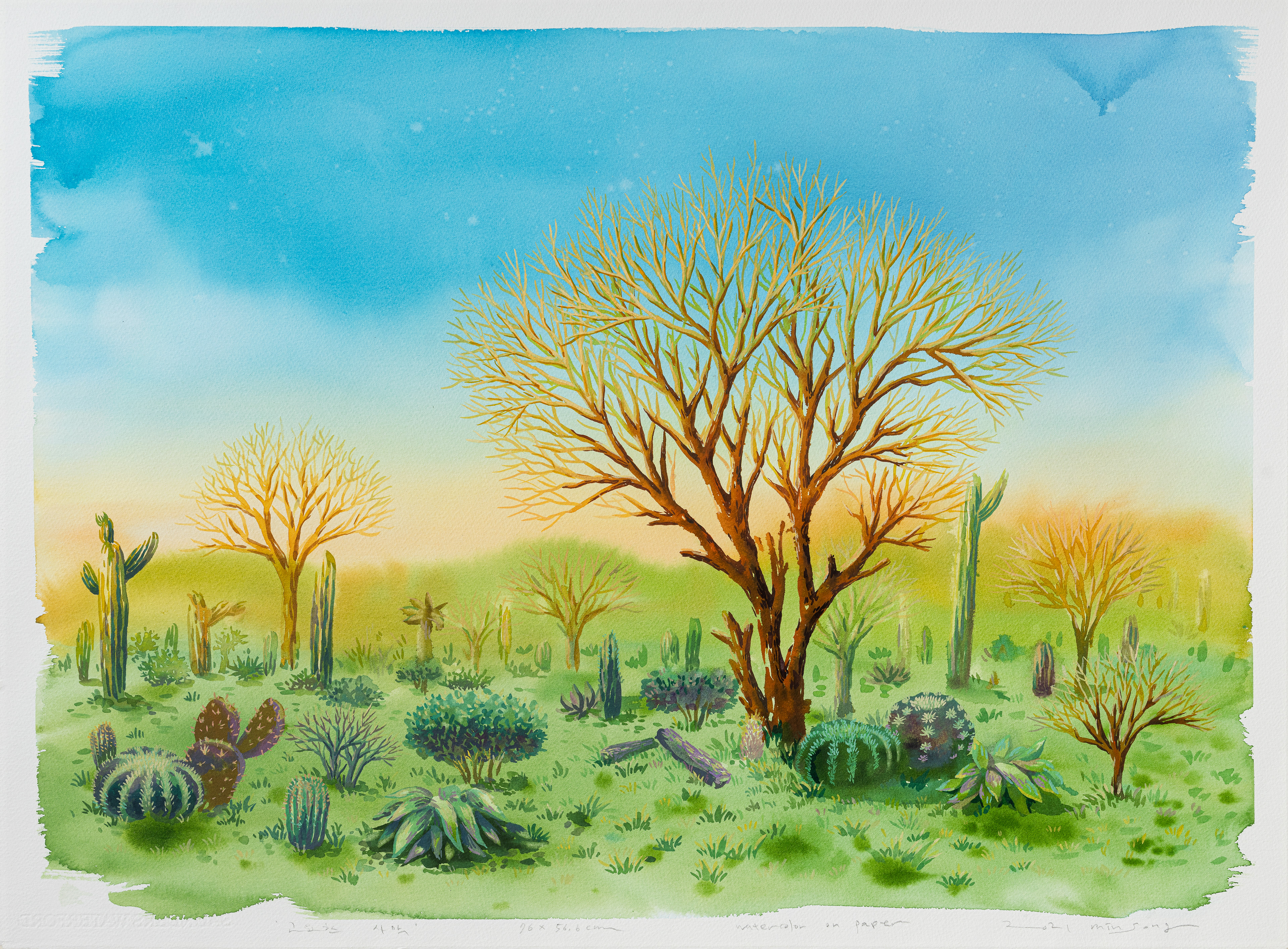 고요한 사막_30x20.4cm_watercolor on paper_2021