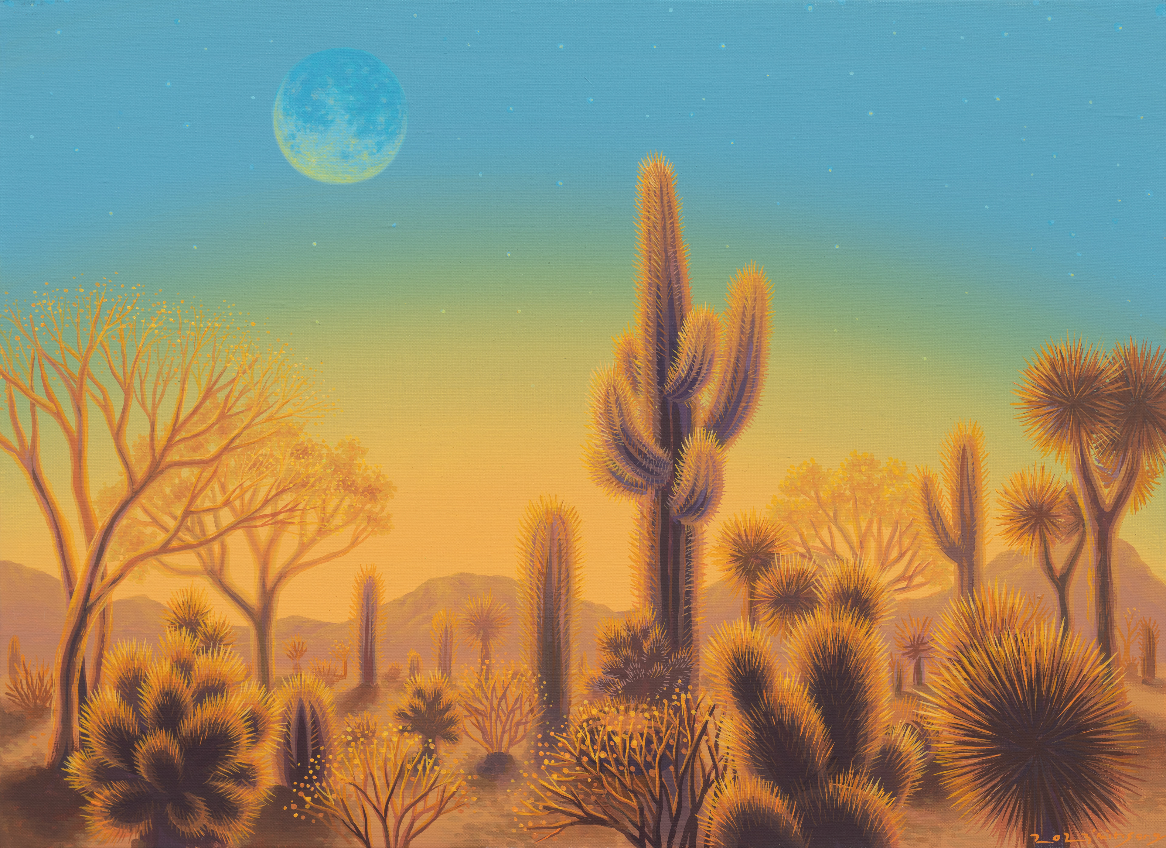 고요한 사막 Tranquille Desert_acrylic on canvas_72.7x53cm_2023
