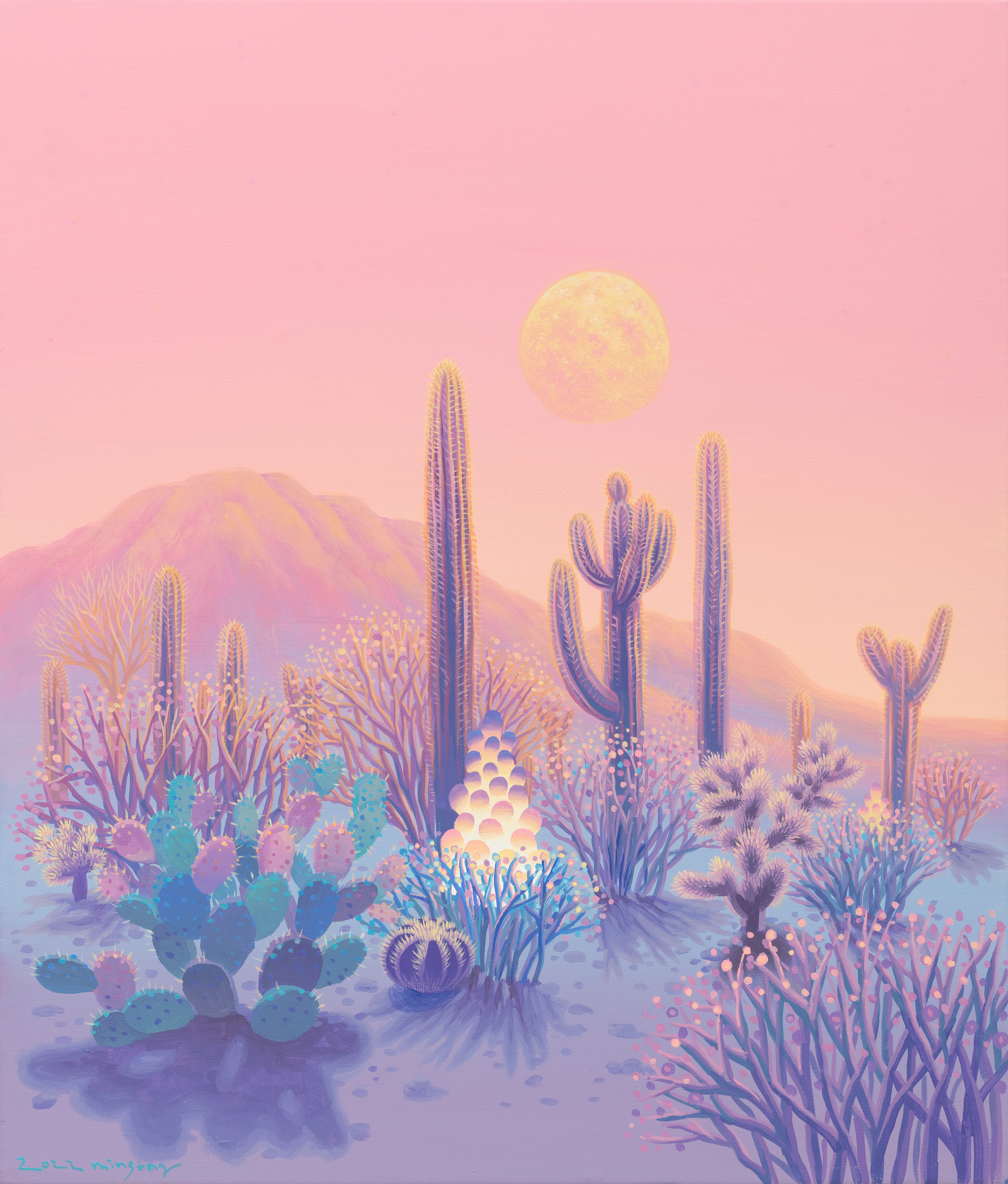 고요한 사막(Tranquille Desert)_acrylic on canvas_45.5x52.9cm_2022