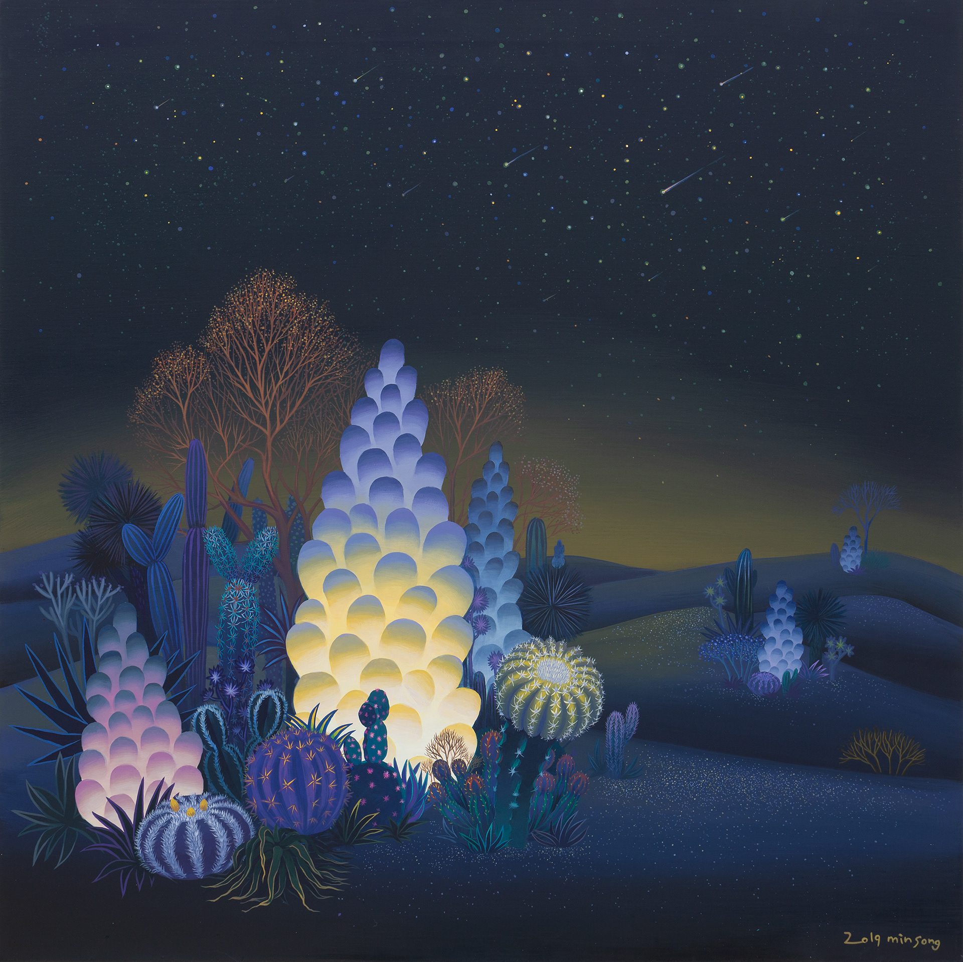 Night in desert_acrylic on canvas_91x91cm_2019