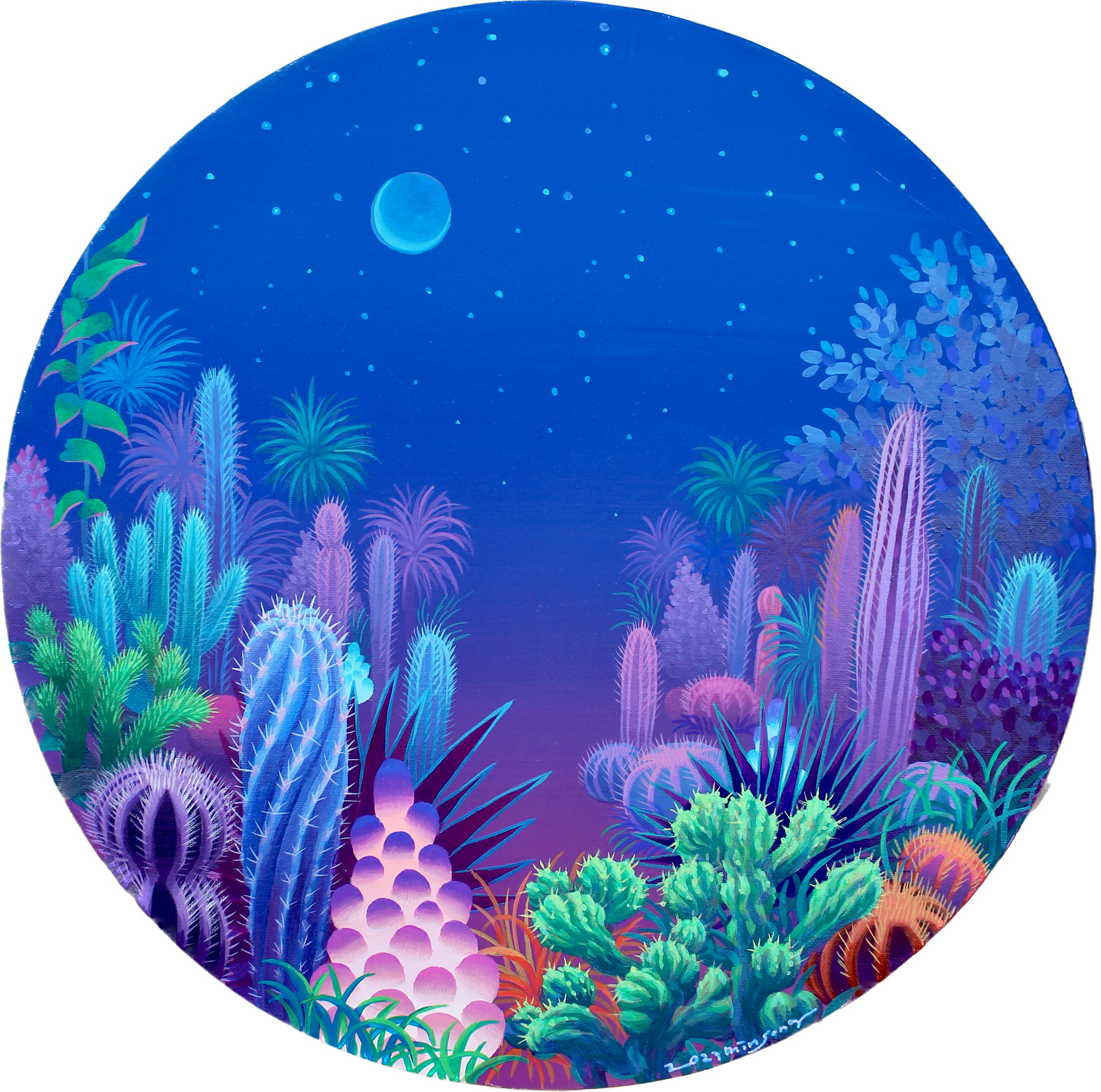 마조렐정원_acrylic on canvas_40x40cm_2023