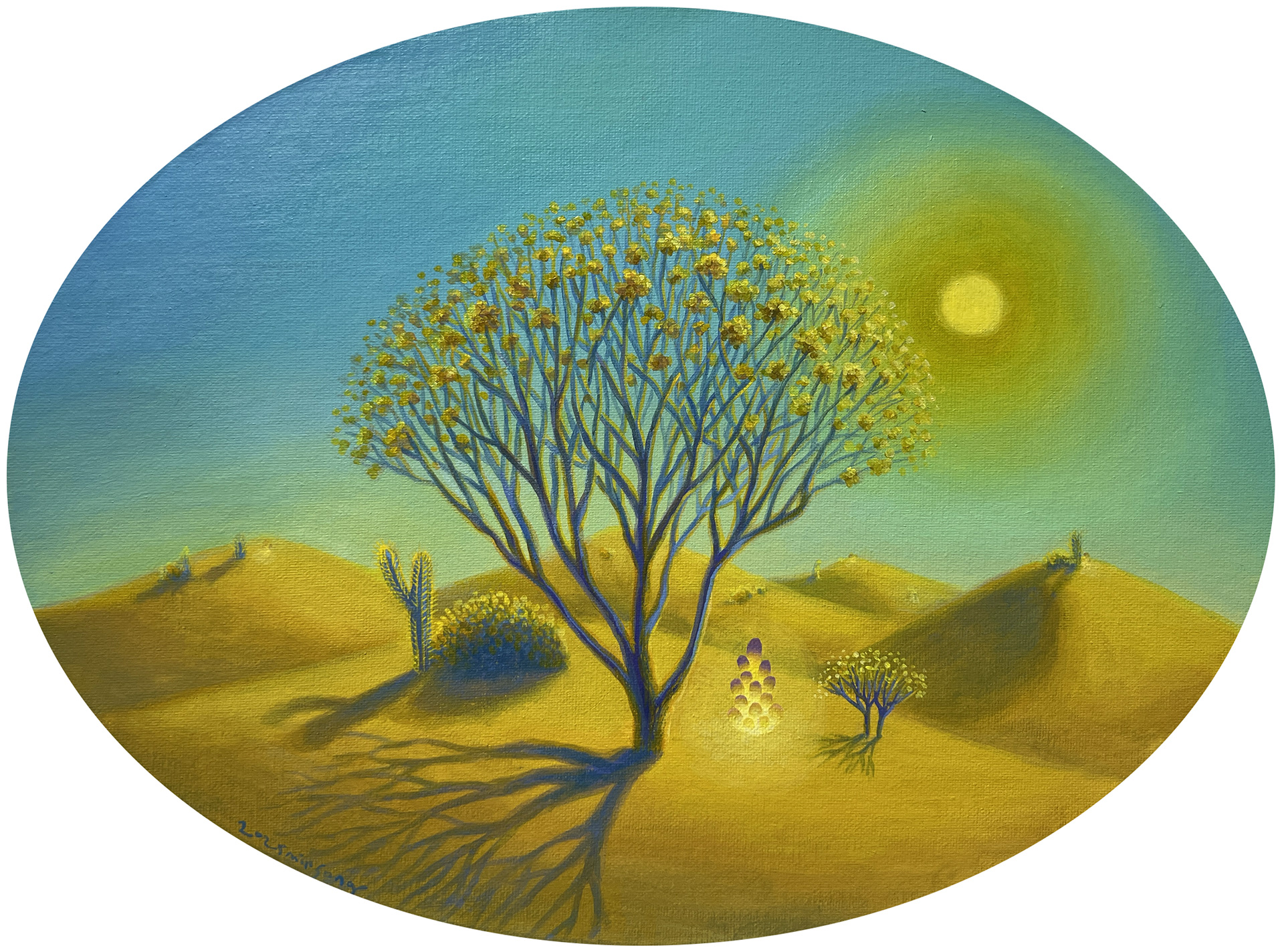 고요한 사막 tranquil desert_30x40cm_acrylic on canvas_2025