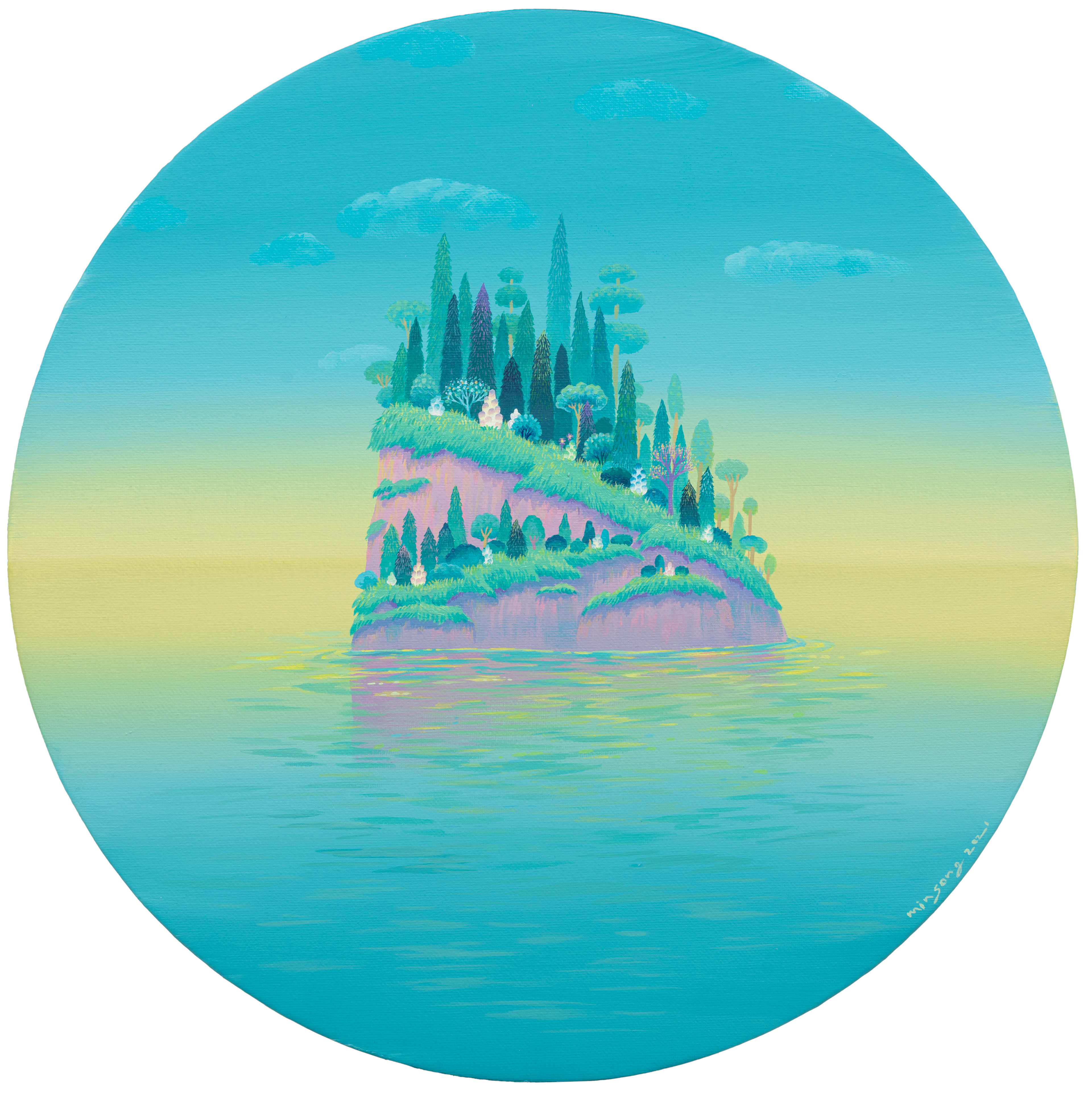 섬(Island)_acrylic on canvas_40x40cm_2021