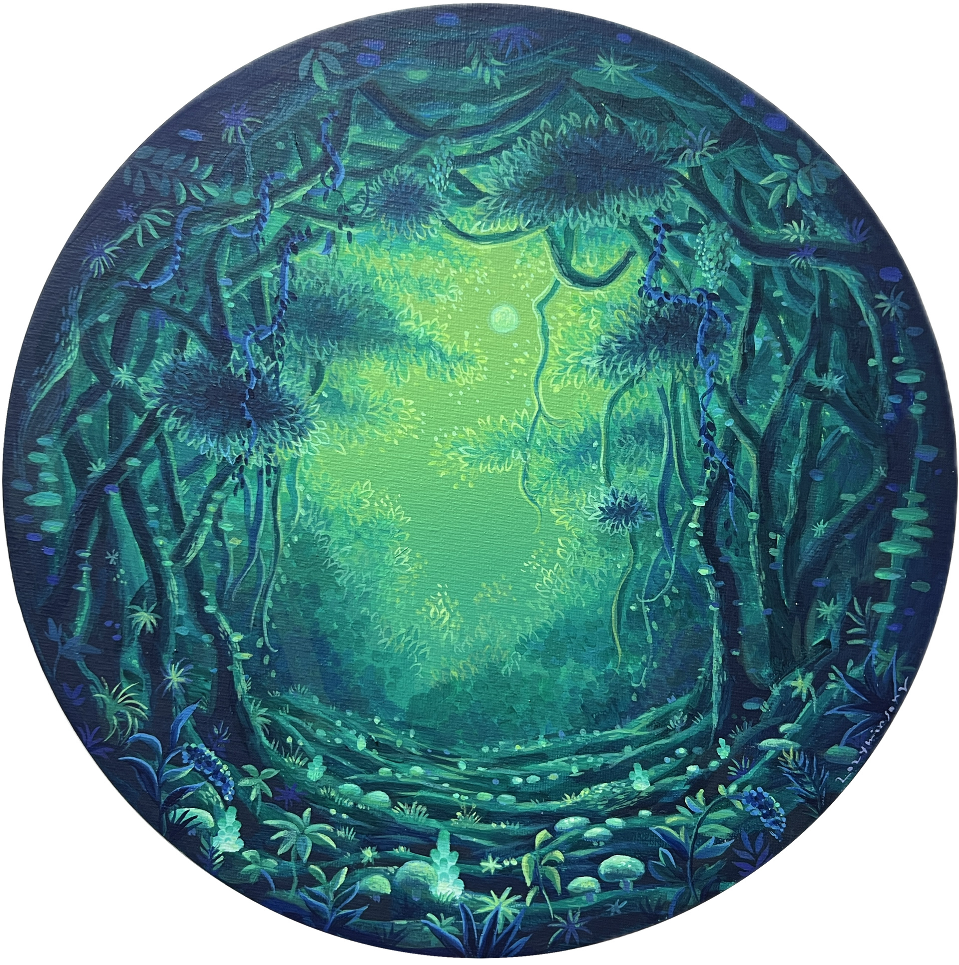 동굴 속에서 in a cave_30x30cm_acrylic on canvas_2025