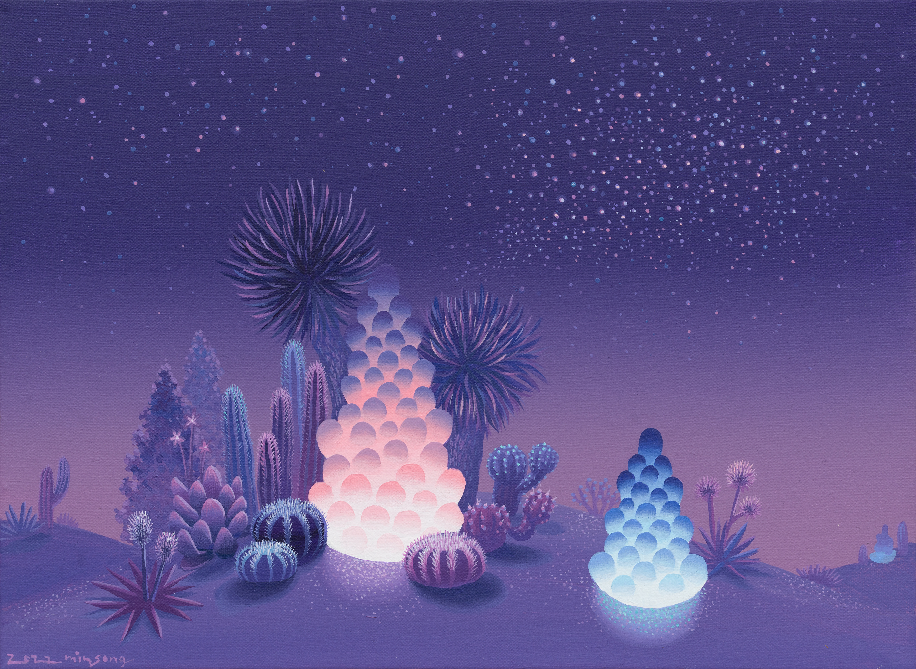 모로코의 밤(night in morocco)_acrylic on canvas_48.6x33.1cm_2022_USD1000