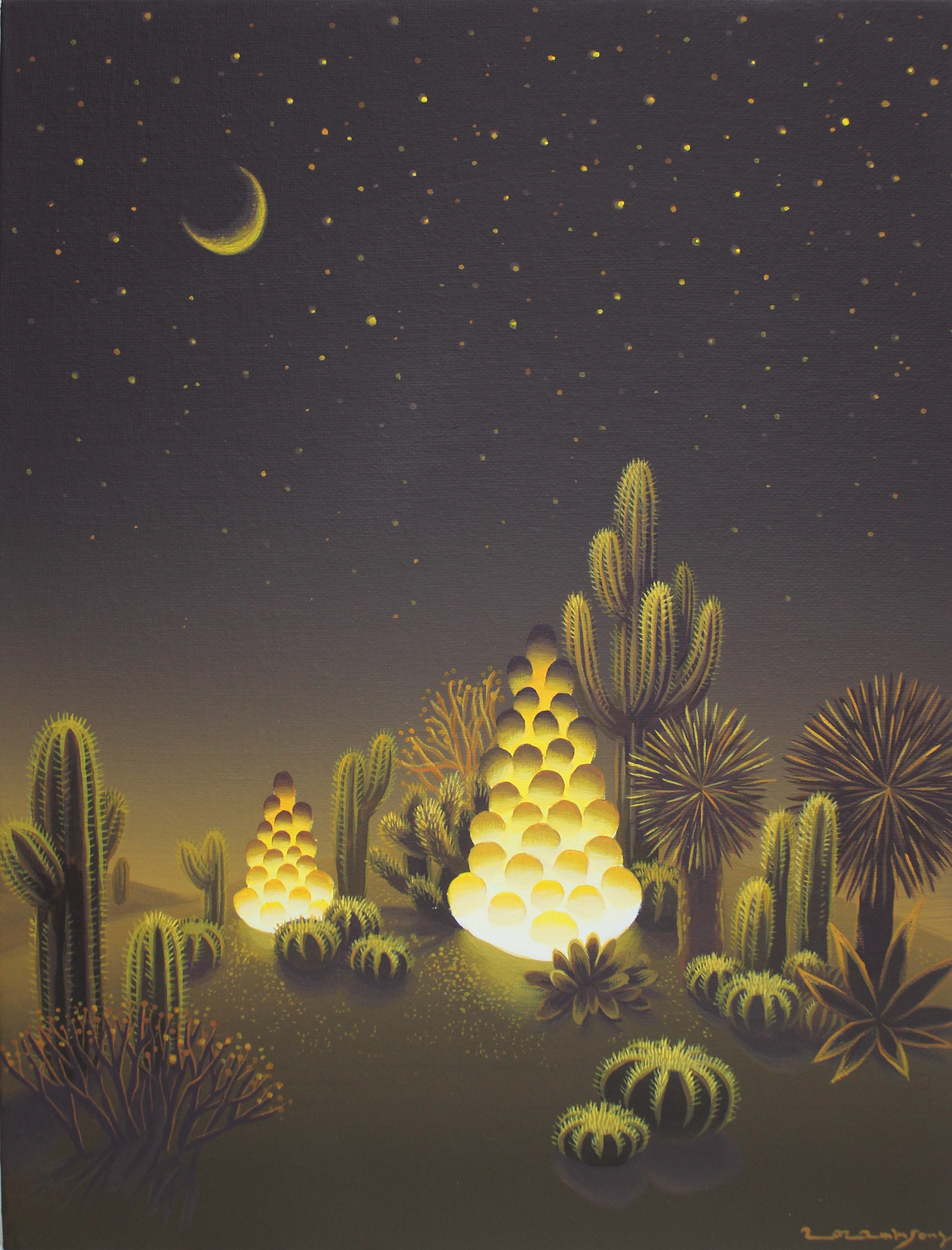 모로코의 밤(Night in morocco)_acrylic on canvas_34.8x27.3cm_2022