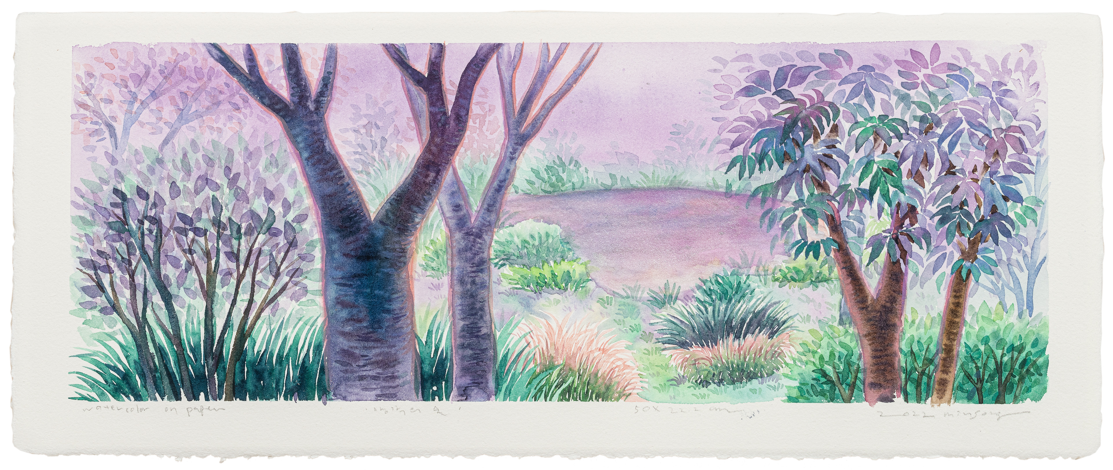 망각의 정원_ watercolor on paper_50x22.2cm_2022