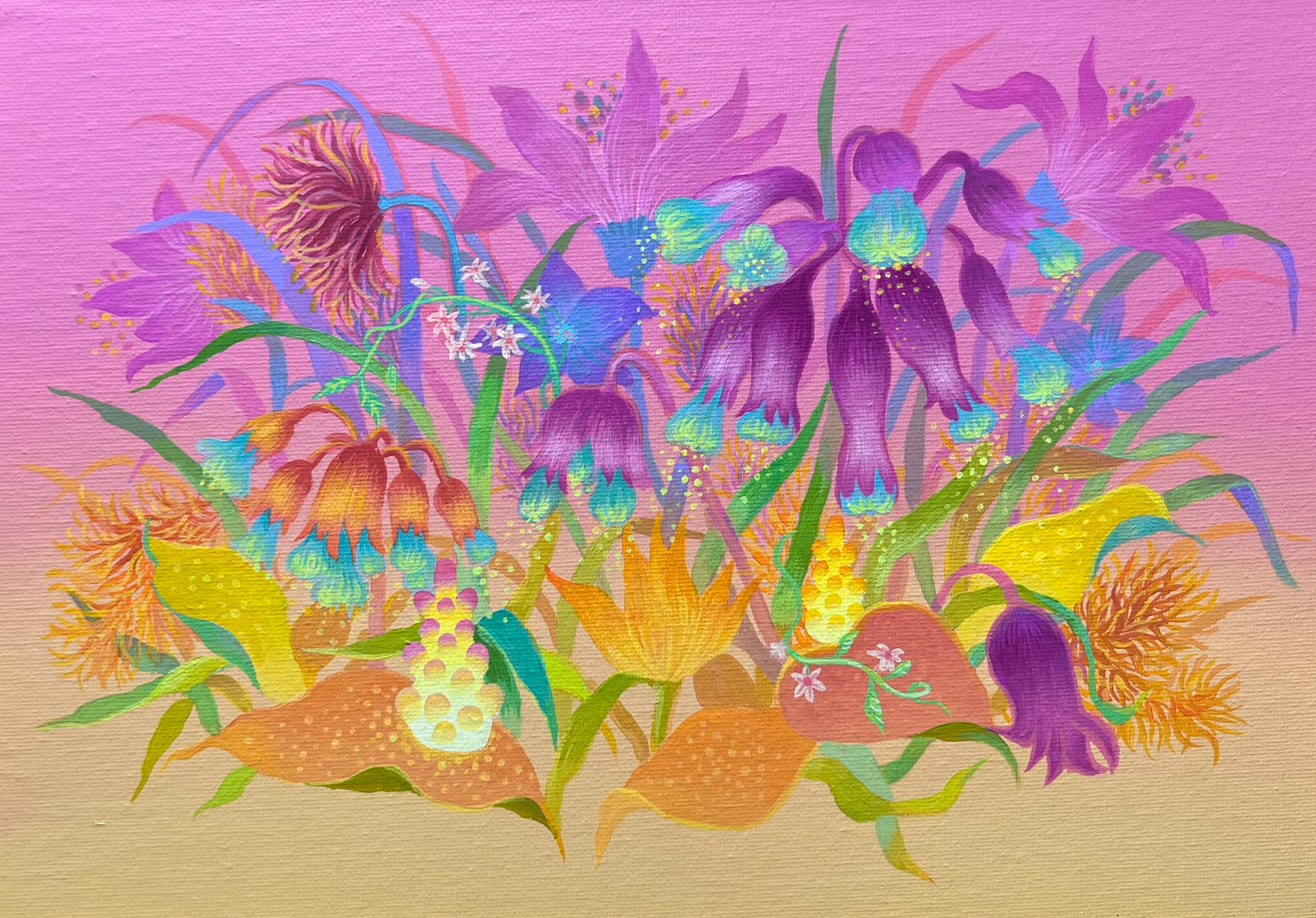 야생화 봄 Wild flower spring_acrylic on canvas_33.3x24.2cm_2024