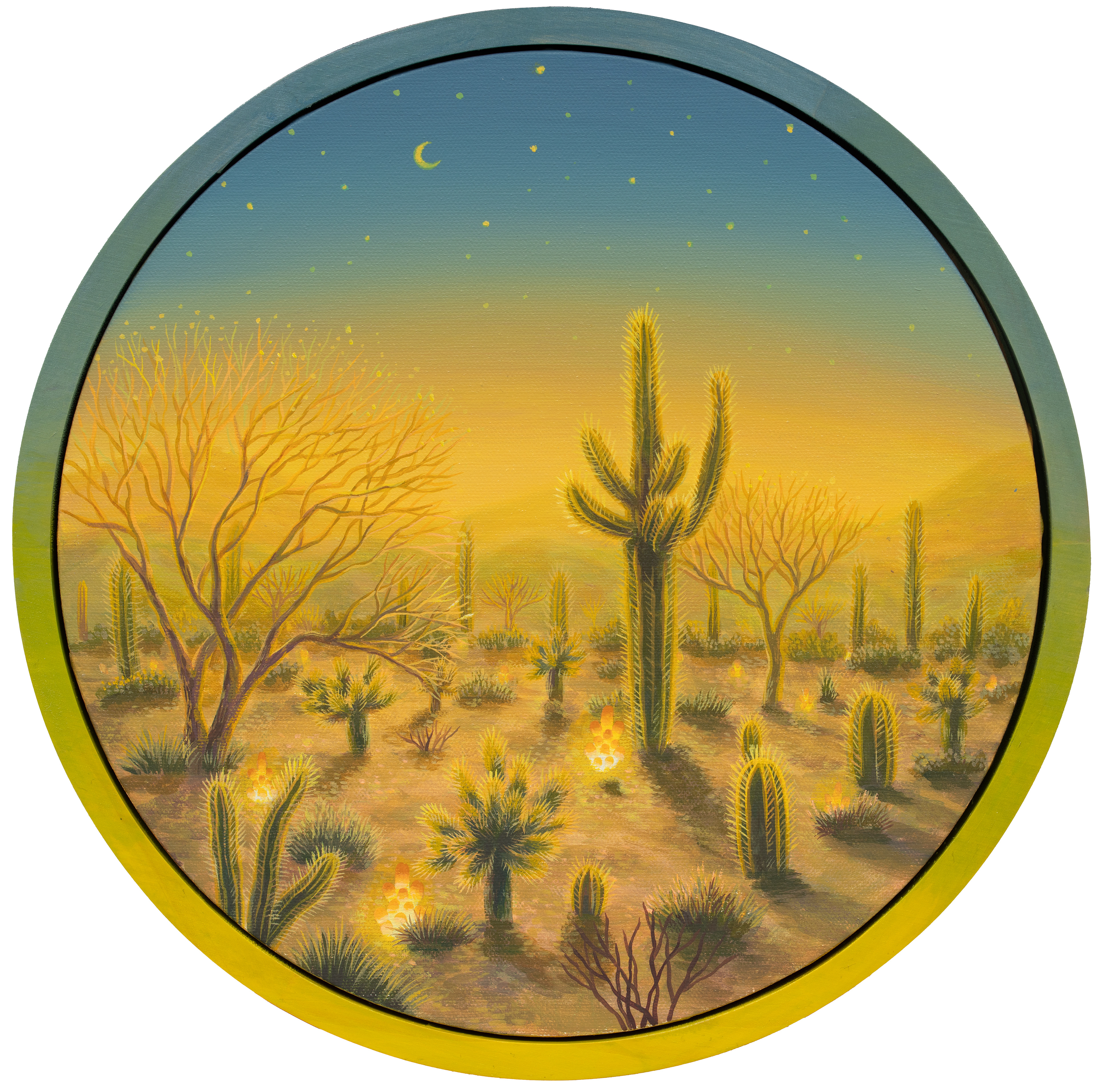 A tranquil desert_33x33cm_acrylic on canvas_2024