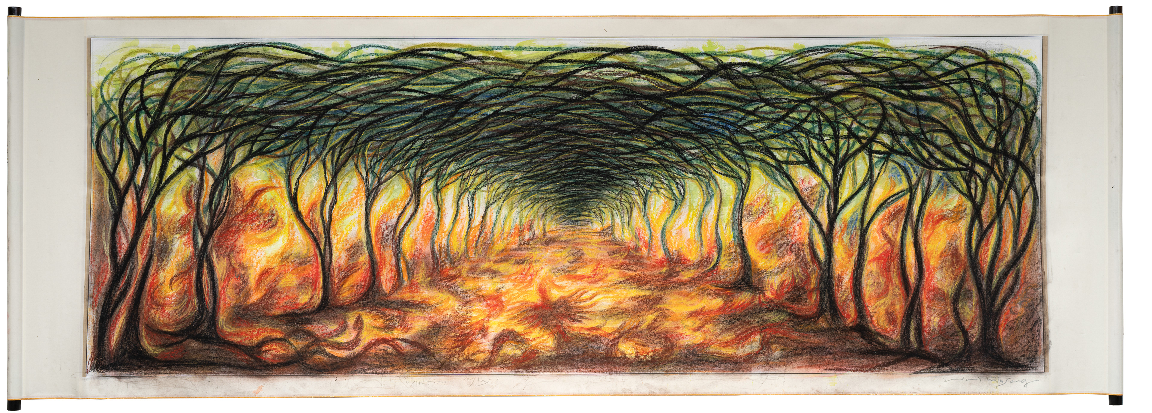 Wild fire myths_200x74cm_2023
