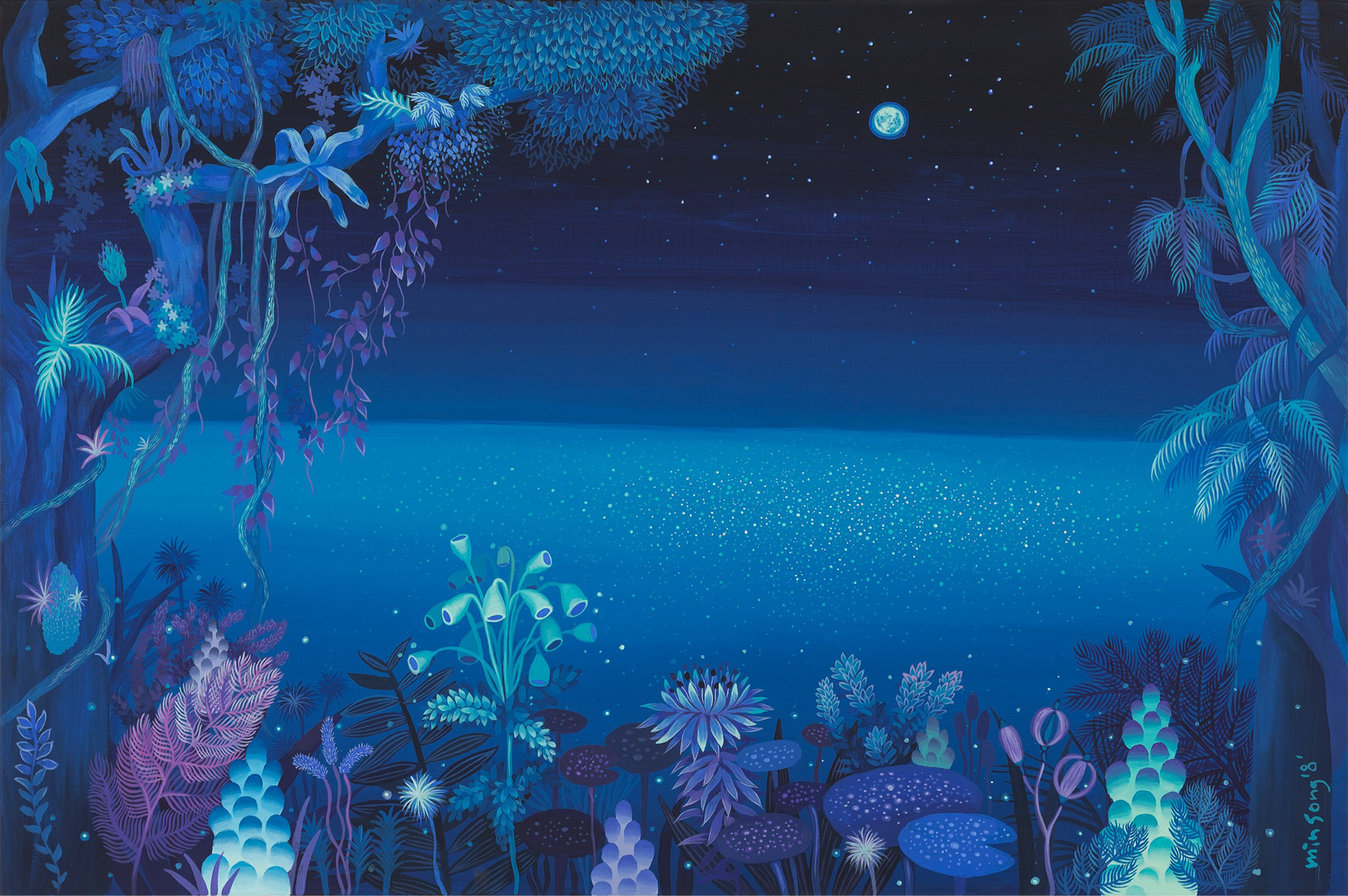 A night in the forest_acrylic on canvas_90.9x65.1cm_2019