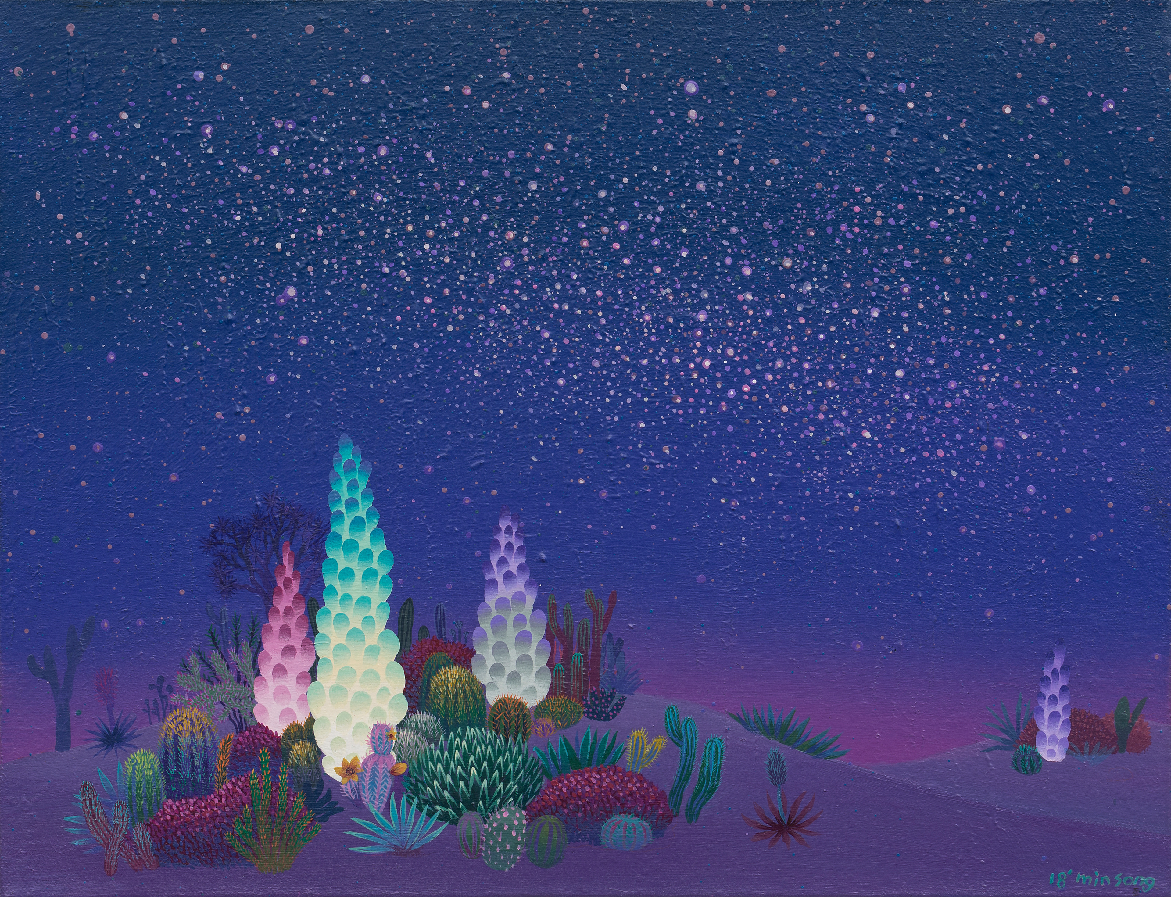 Night in desert_acrylic on canvas_41x31.5_2018