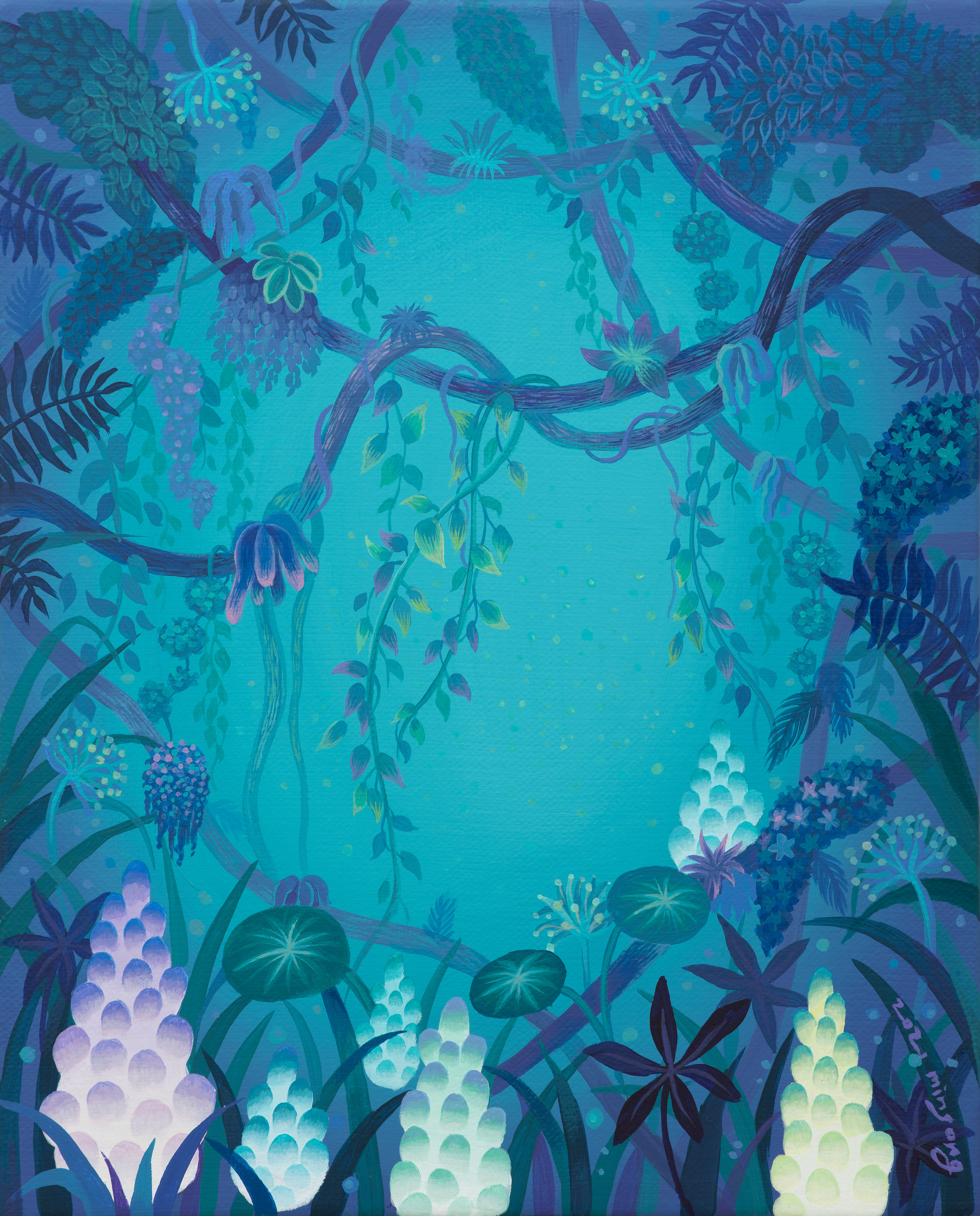 밤을 거닐다_acrylic on canvas_22x27.8cm_2021