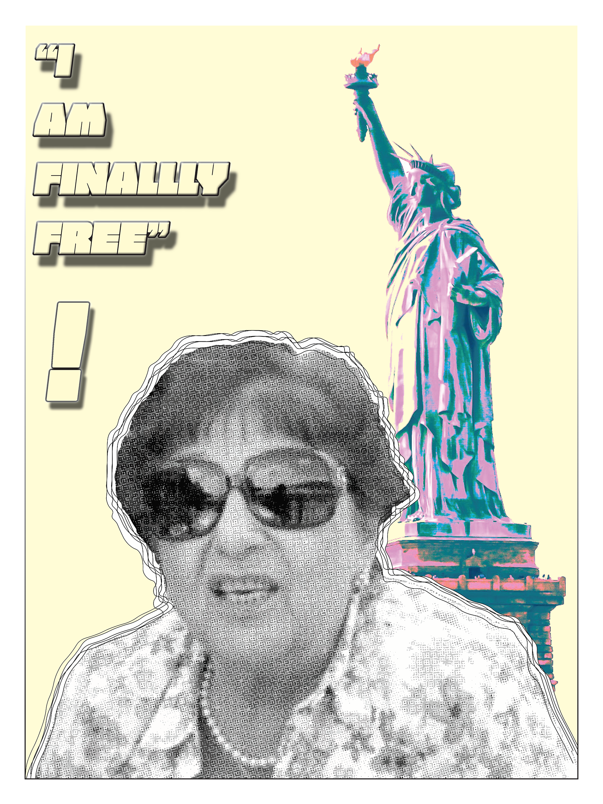covid poster "I am finally free"
