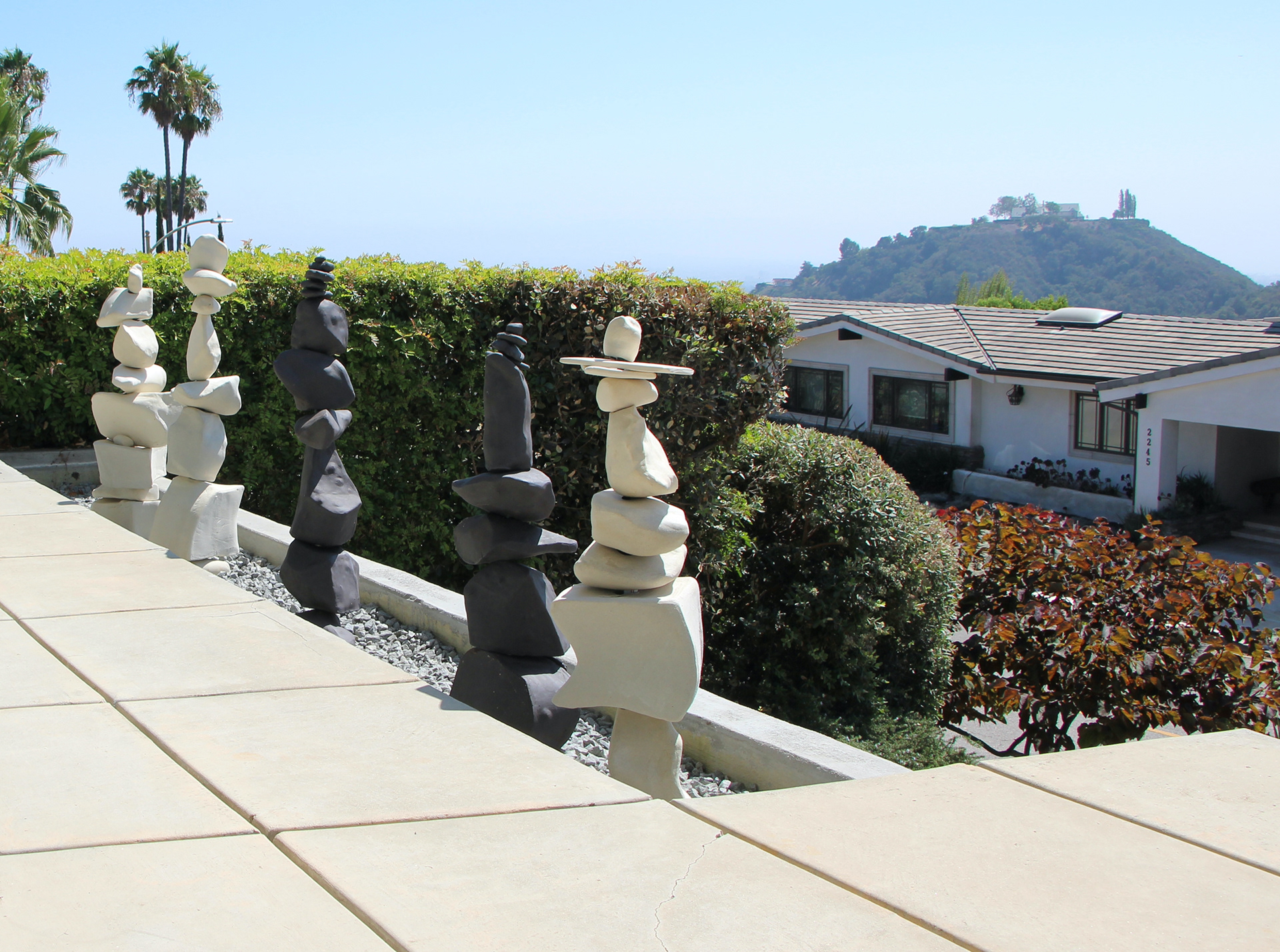 towers overlook Mandeville Canyon