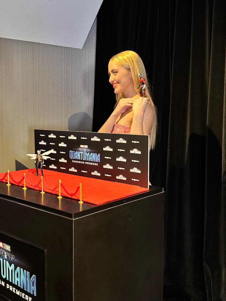 Mini Step and Repeat Situated on an a Branded Millwork Base