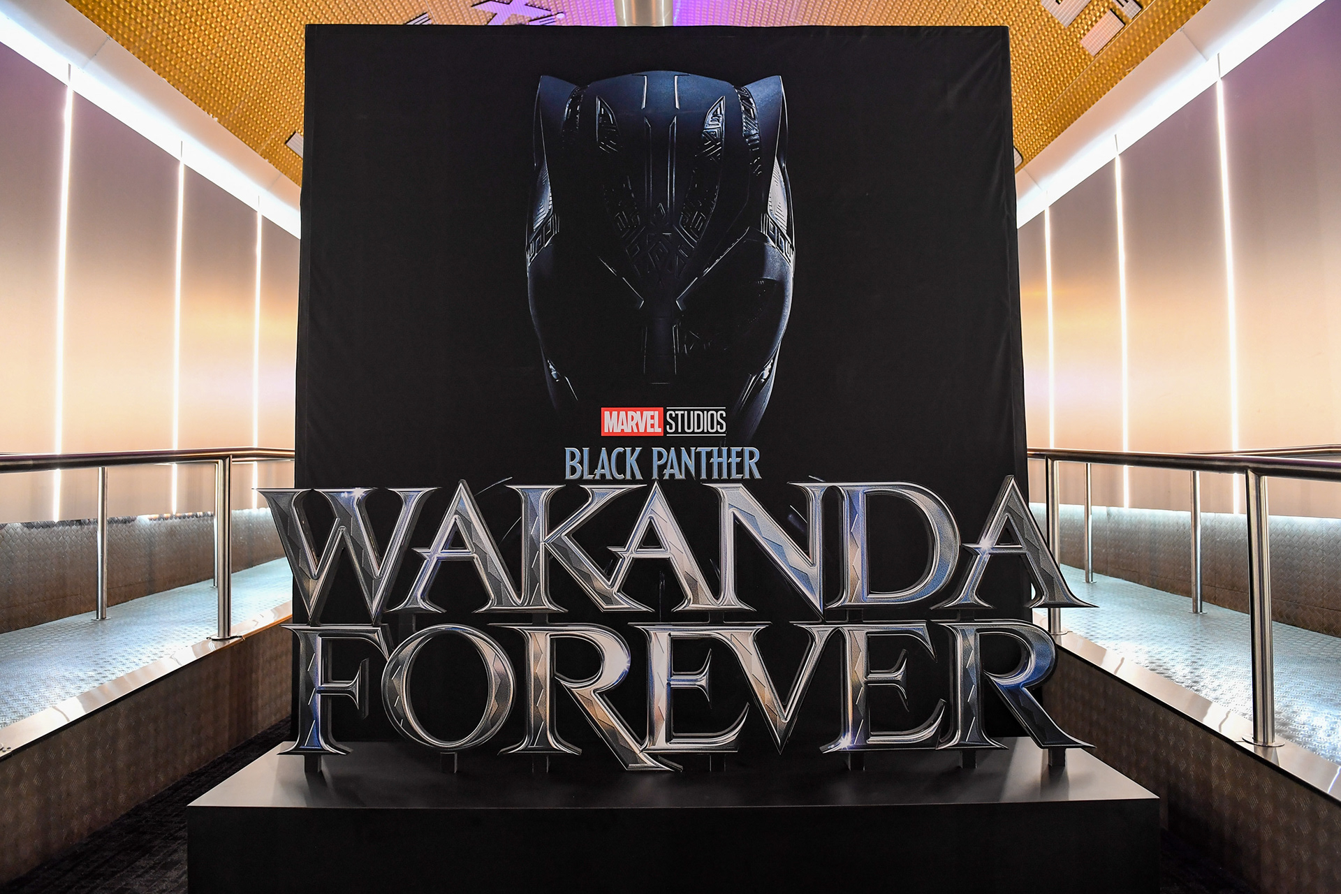 Custom Millwork Title Treatment Photo Op with a 10x10 Backwall