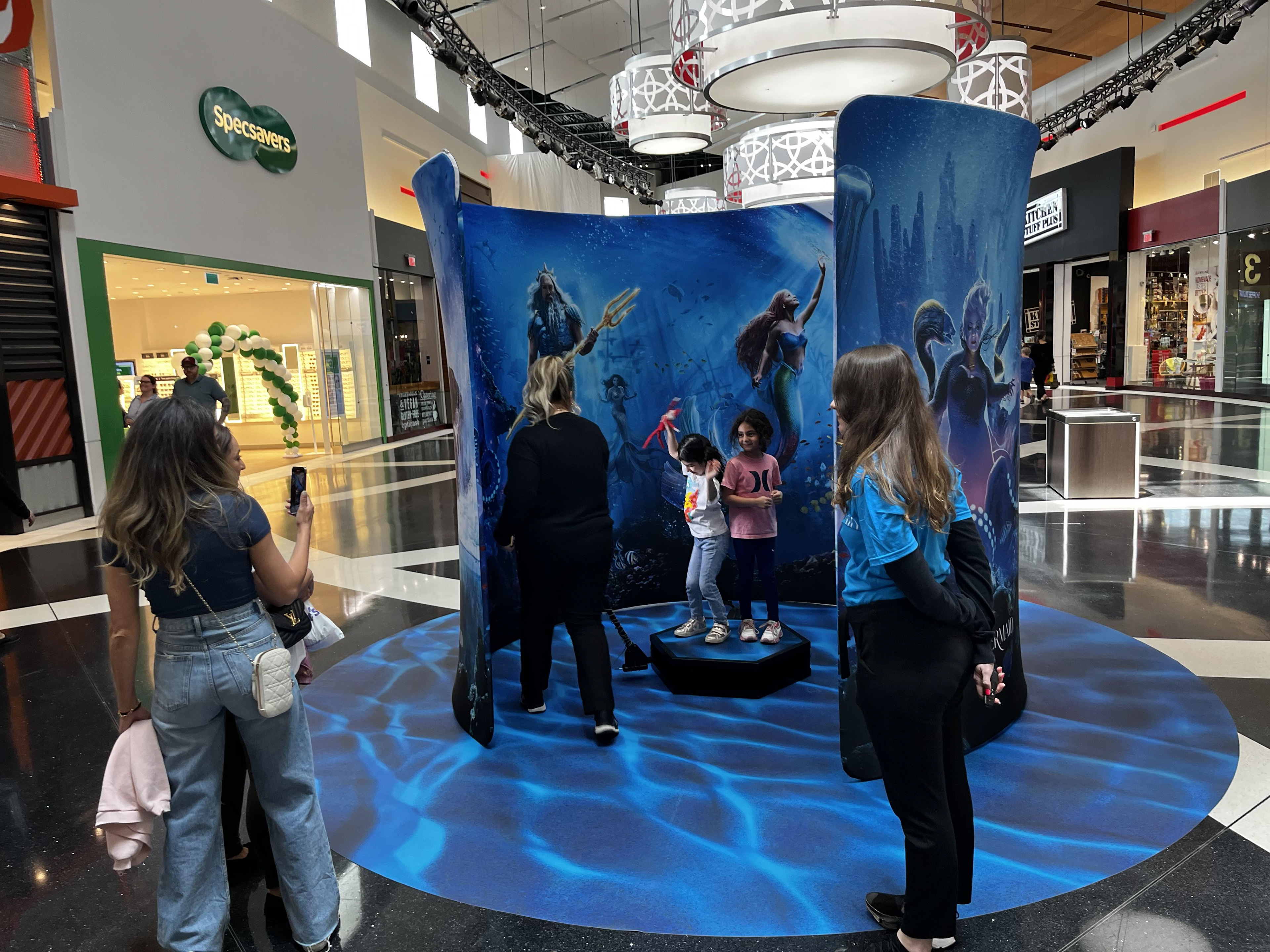 Custom 360 Video Booth and Custom 'Water' Flooring