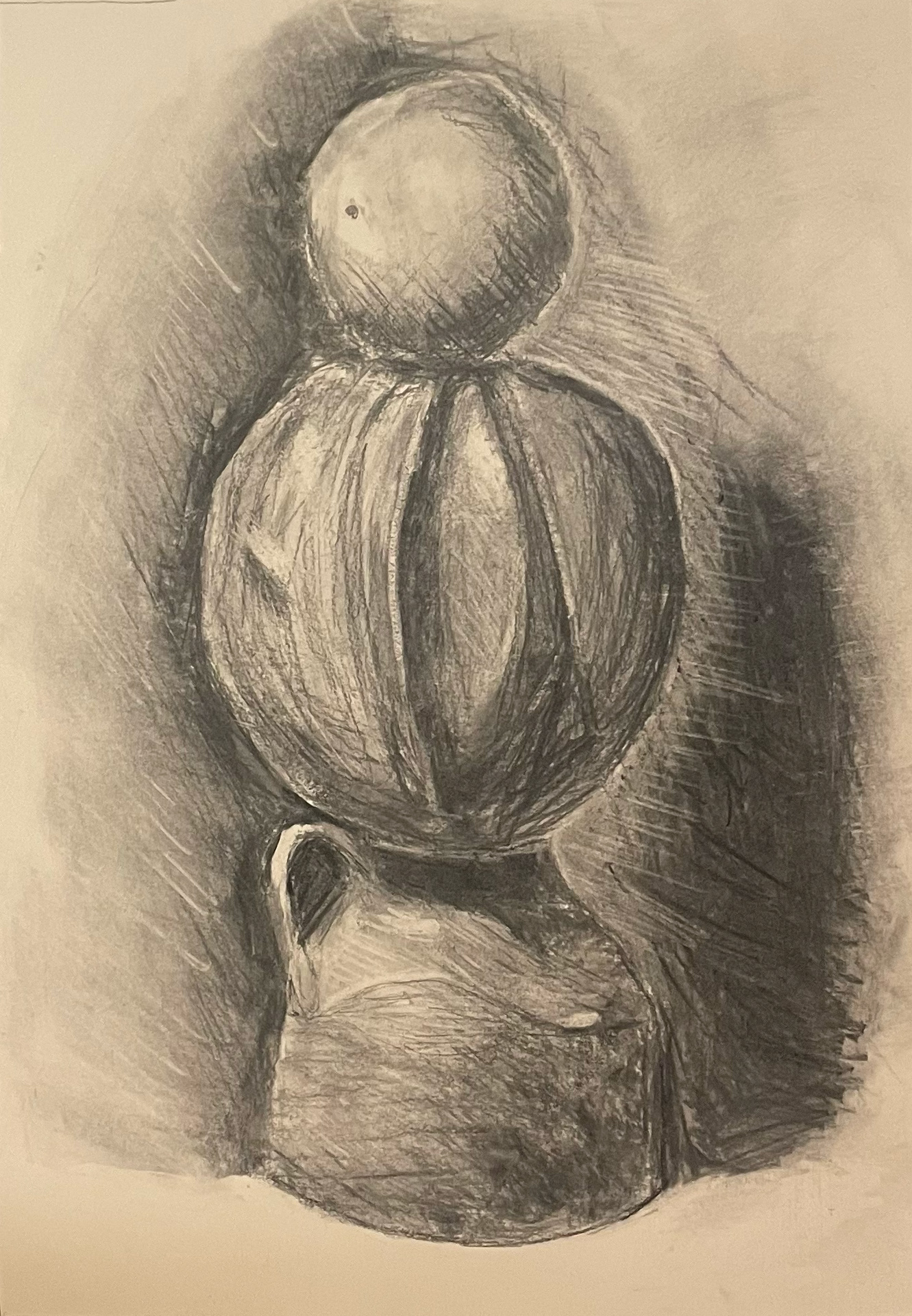 Still Life of Balanced Objects (Charcoal)