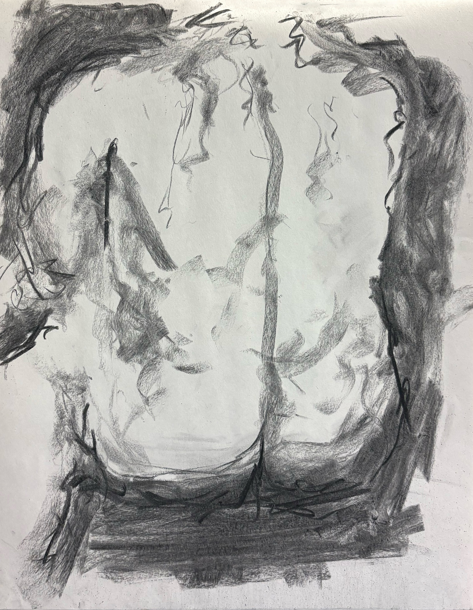 Back of a Nude (Vine Charcoal)