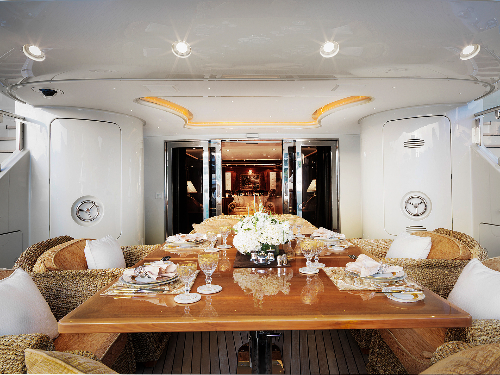 Luxury Afdeck Superyacht Aquamarina shoot in Keppel Bay Singapore