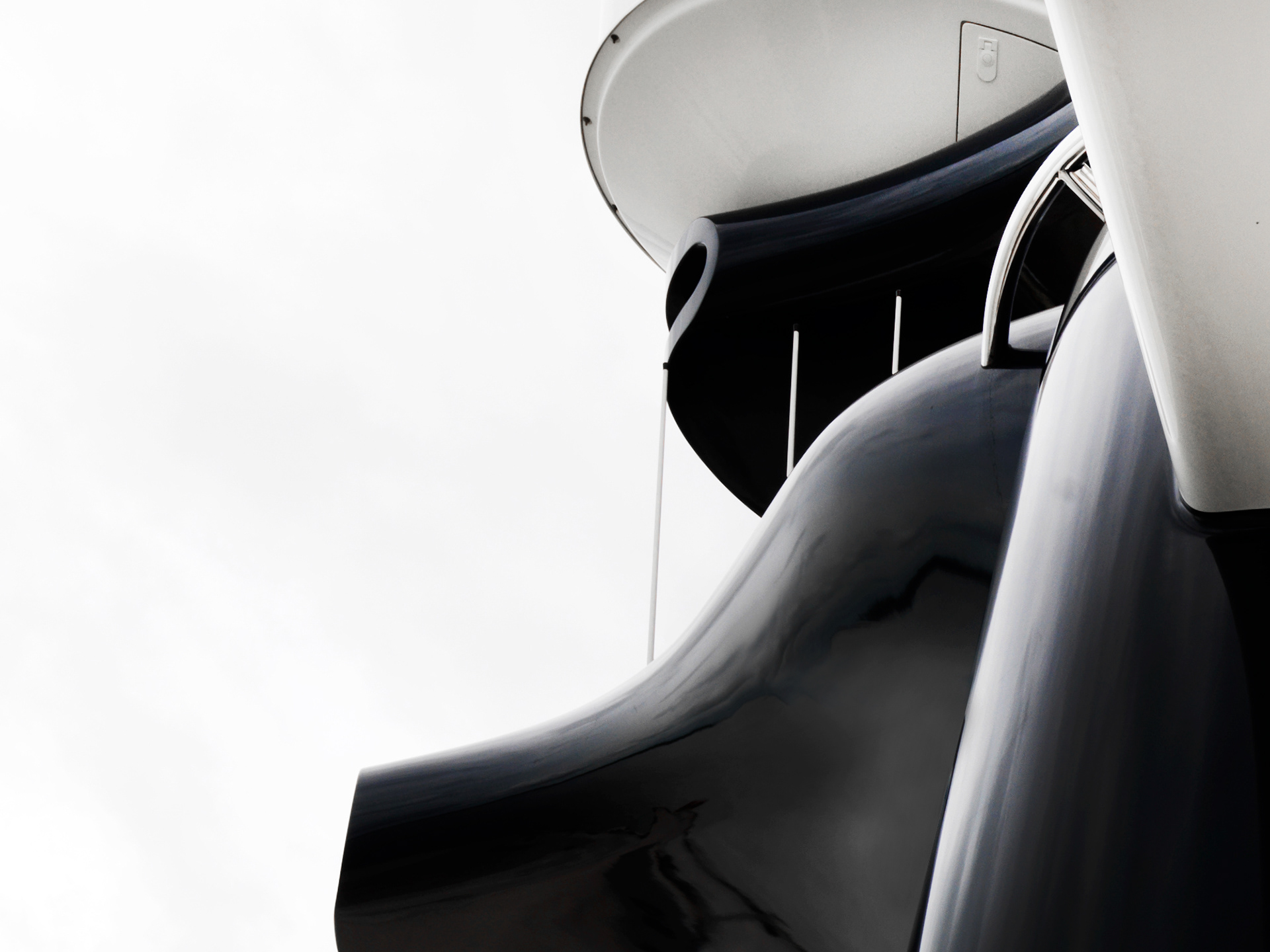 Exterior art design luxury of the megayacht.