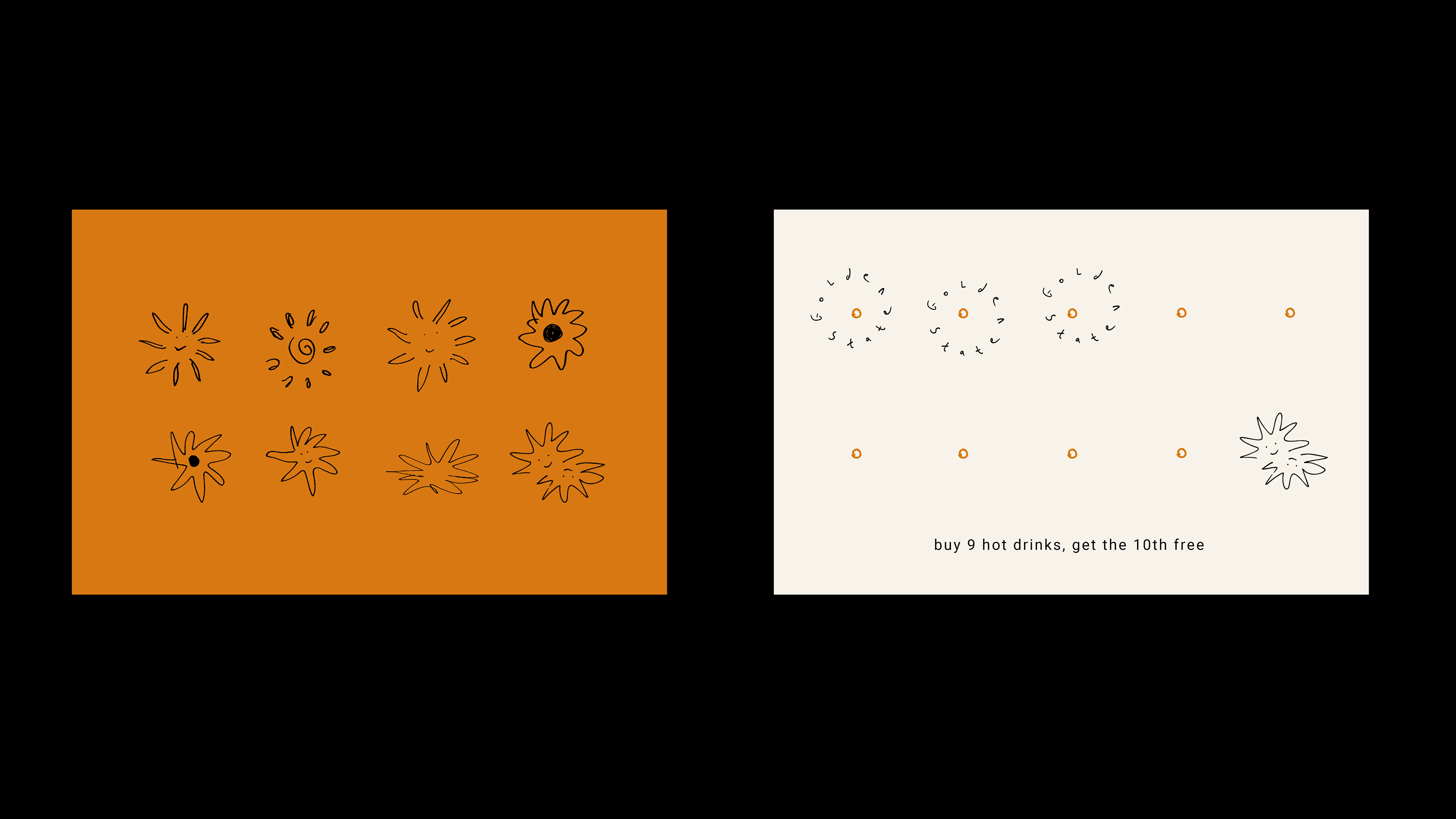 Golden State London loyalty card design by HA-AH Design