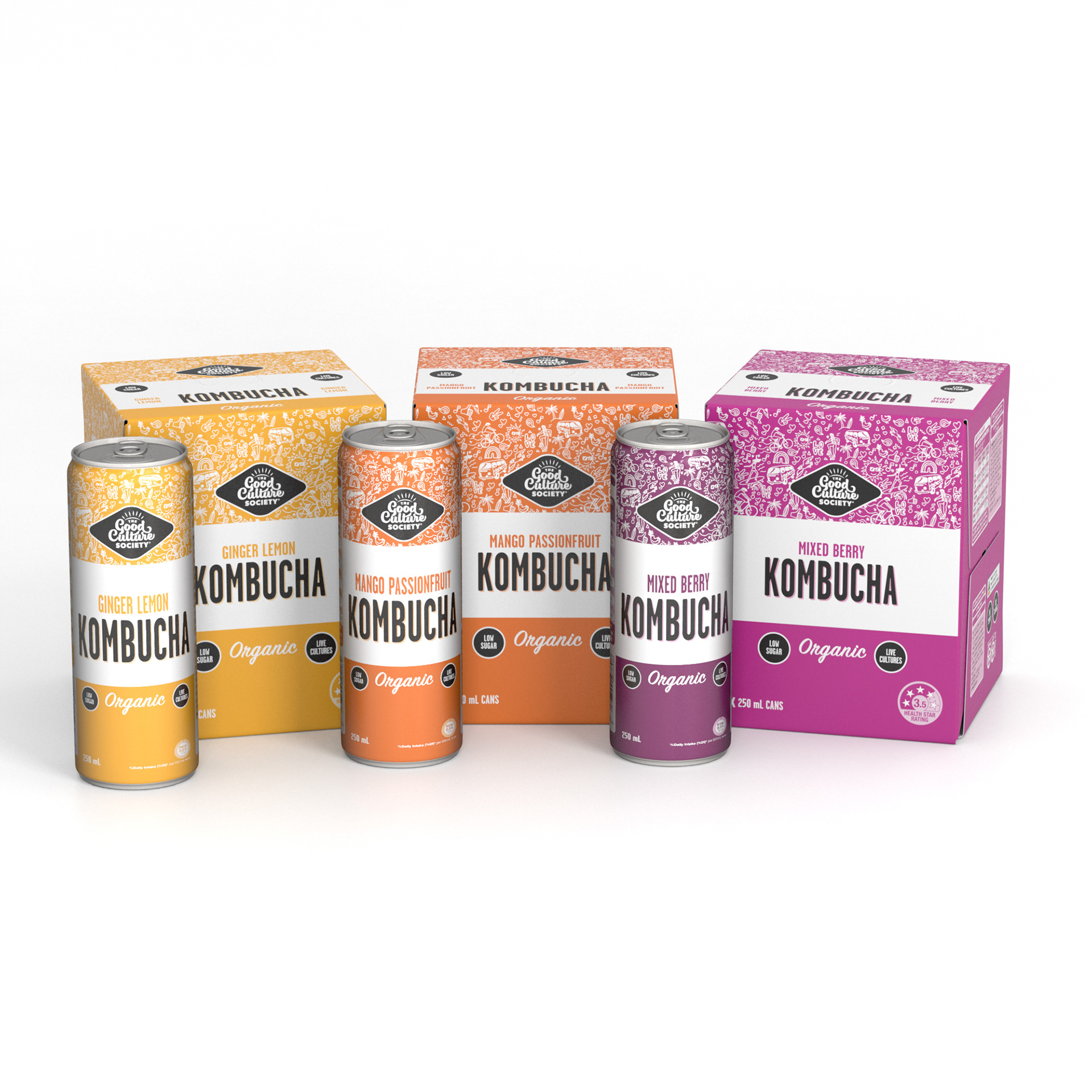 The Good Culture Society - Assorted Kombuchas