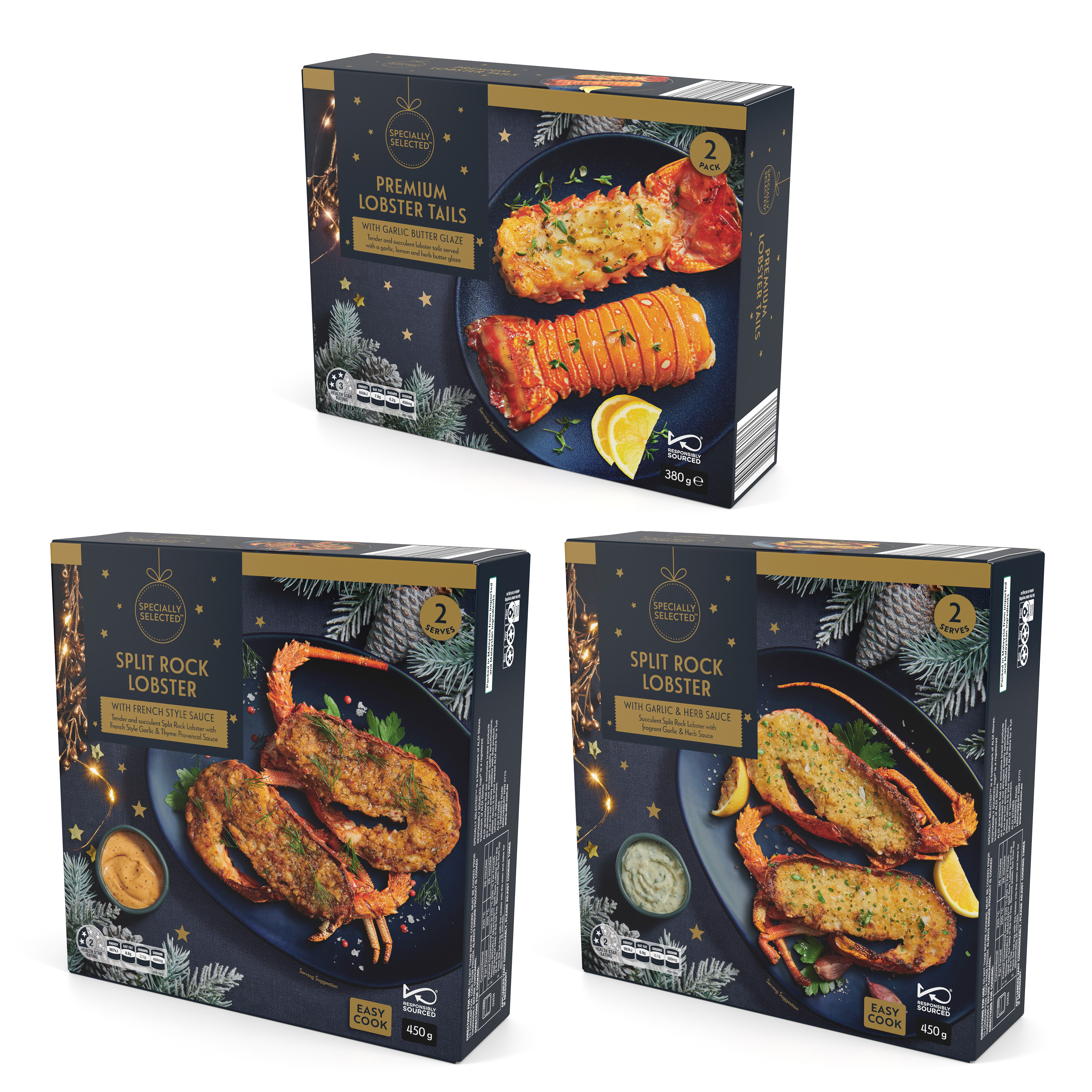 Specially Selected XMAS - Assorted Frozen Lobsters