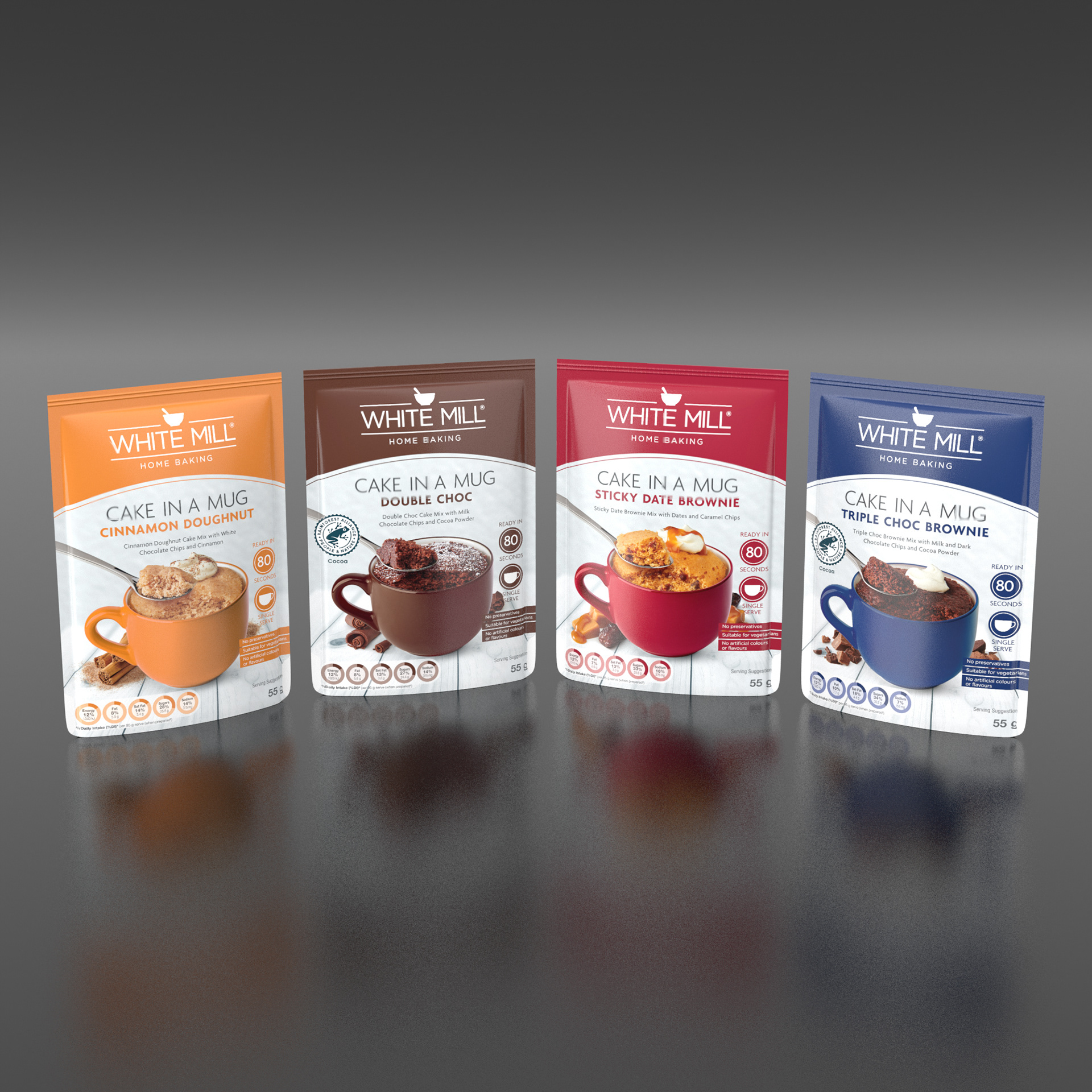 White Mill - Assorted Cake in a Mug Sachets