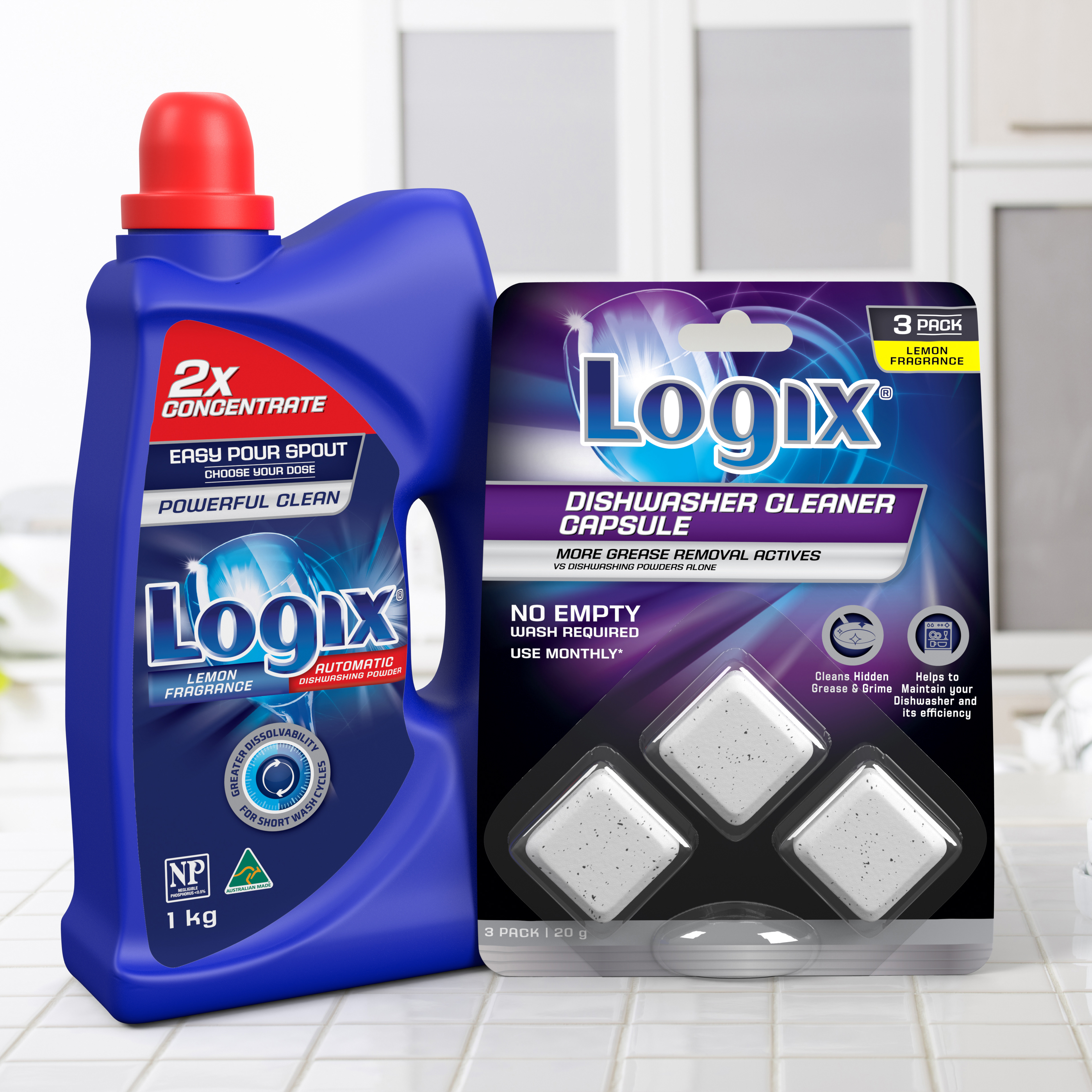 Logix - Assorted Dishwasher Cleaning Products