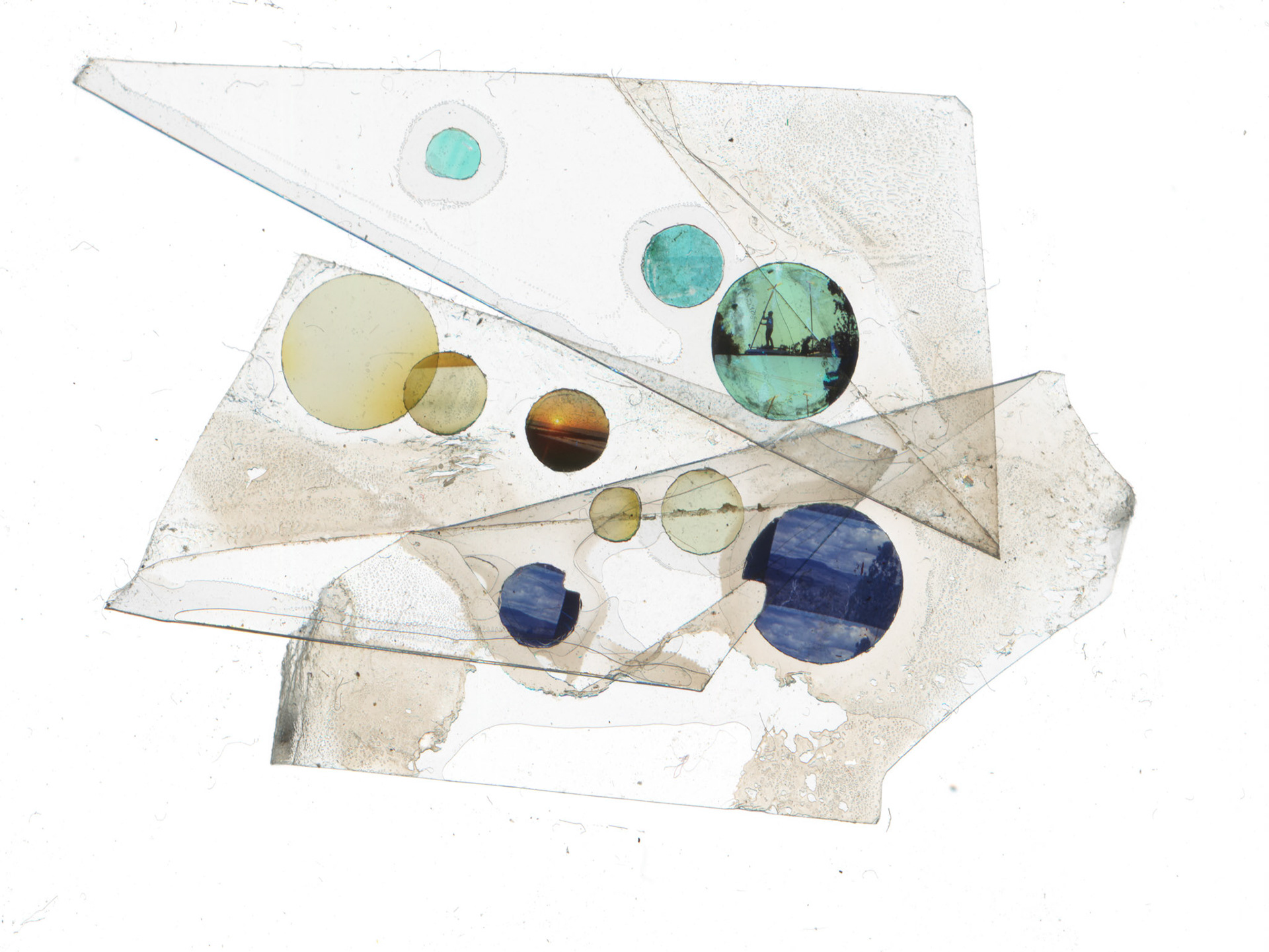 Sticky tape & 8mm film fragments