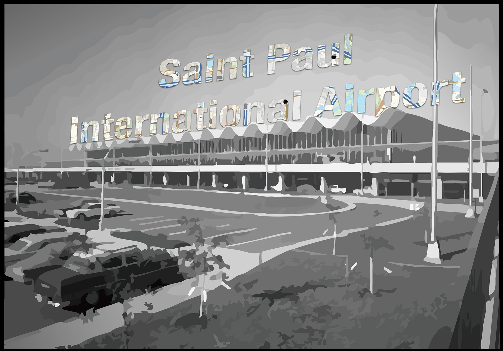 Saint Paul International Airport, Typography design, 2024.