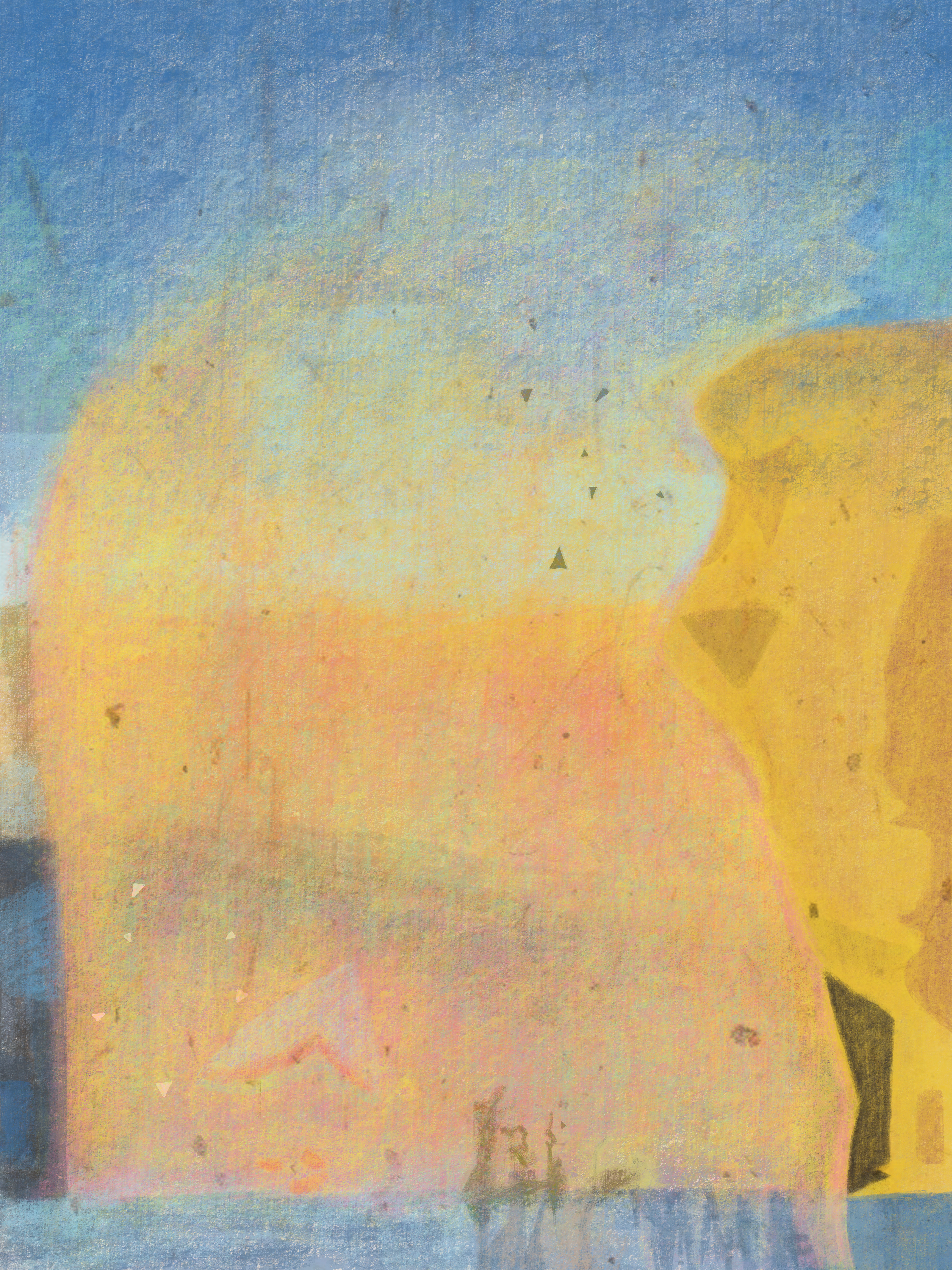 Dreams in the Blowing Snow, 《大雪天的梦》, 18 × 24 in (46 × 61 cm), Digital Painting, Asilah Town, Morocco, 2026.