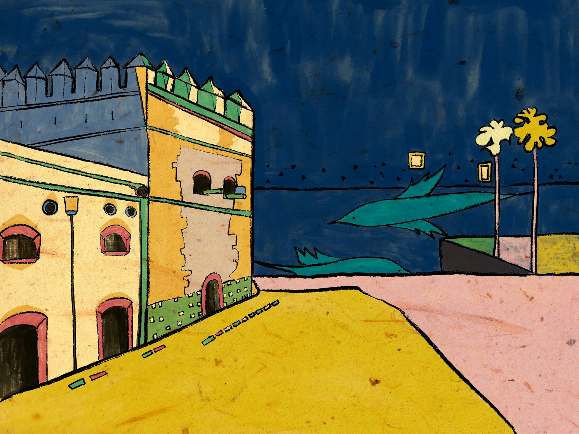 Kasbah of the Udayas, 《乌达雅城堡》, Digital Painting, Rabat, Morocco, 2026.