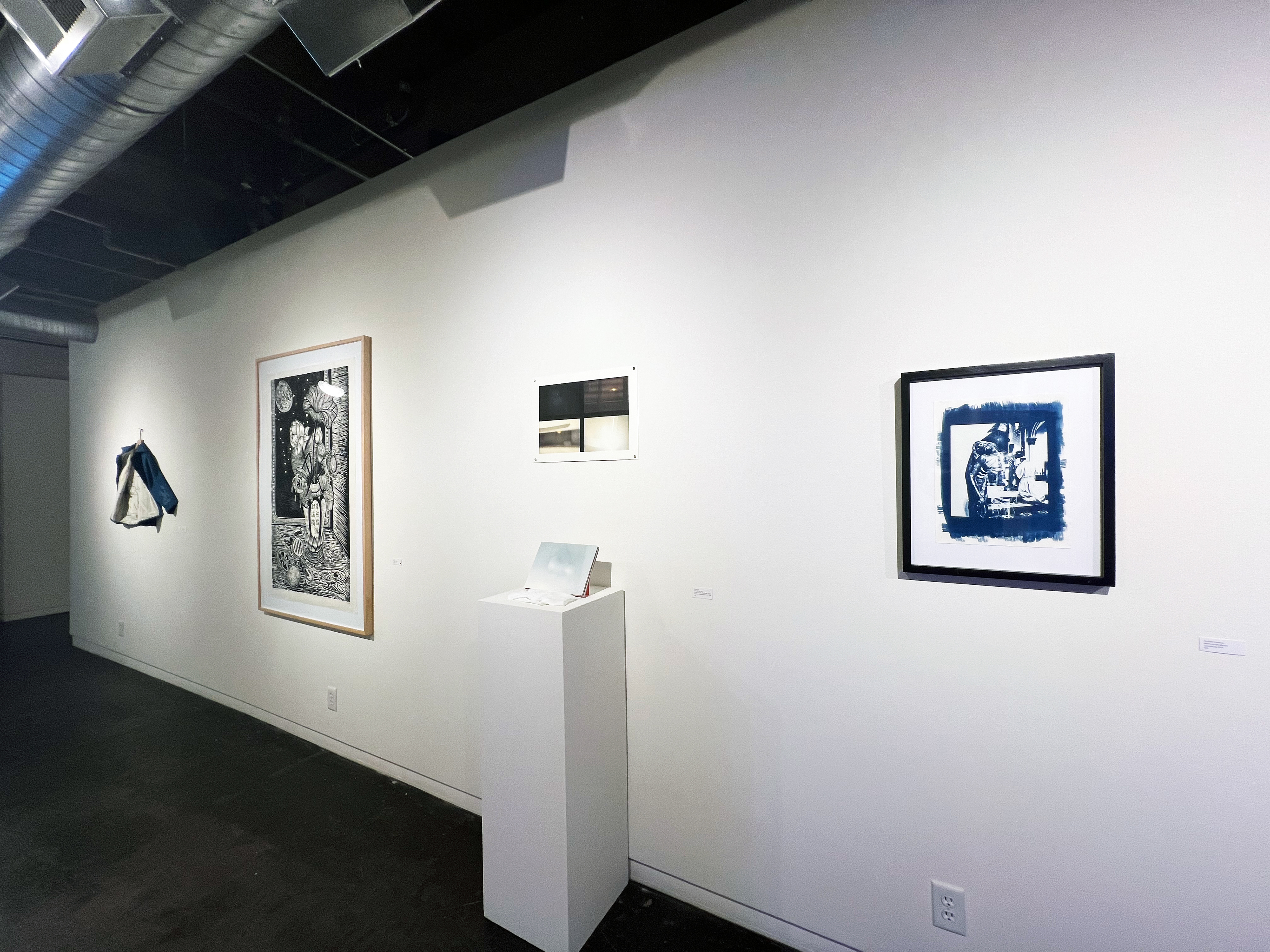 Figure 2. Exhibition space. Wandering Mind (Second Version) , exhibited in Soo Visual Arts Center, Minneapolis, Minnesota, 2025.