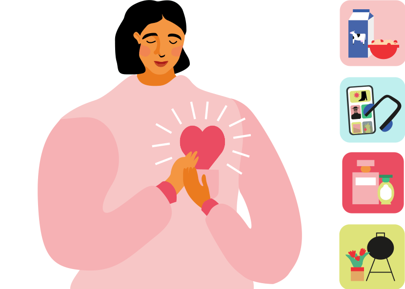App illustration + Category icons
