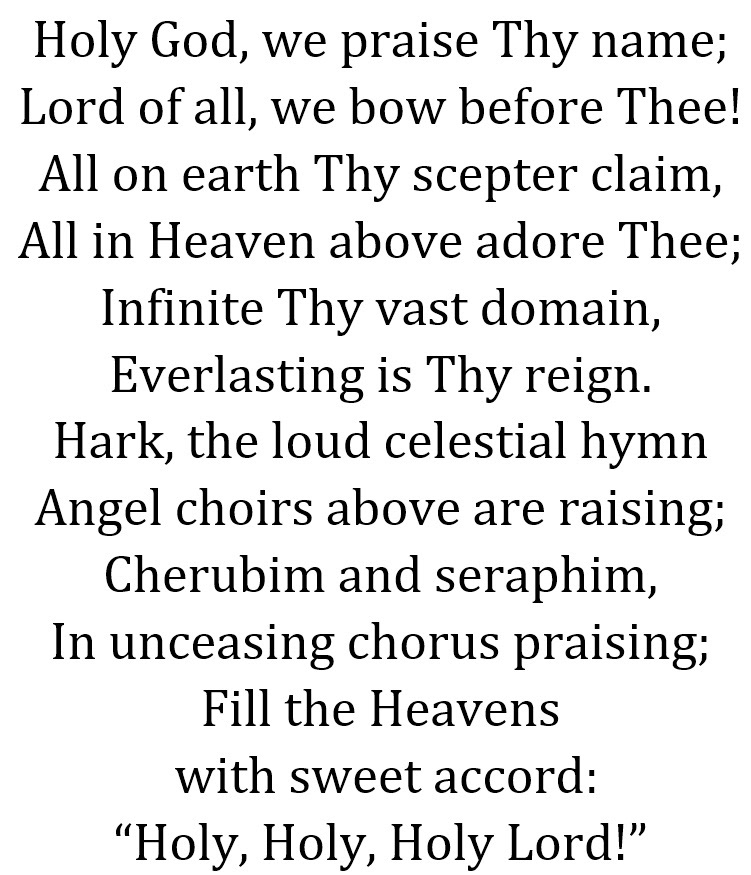 Holy God We Praise Thy Name